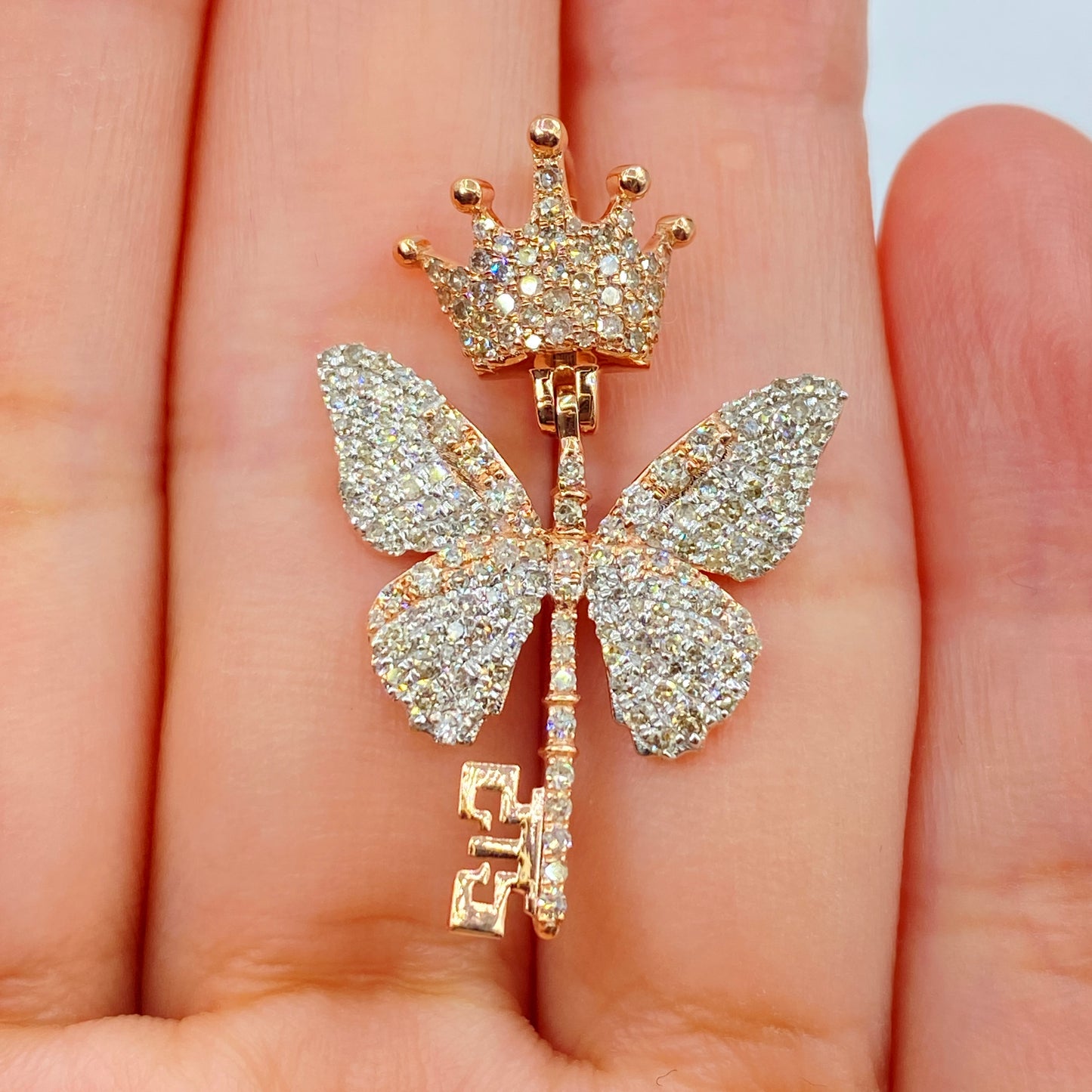 14K Monarchy Butterfly Diamond Pendant