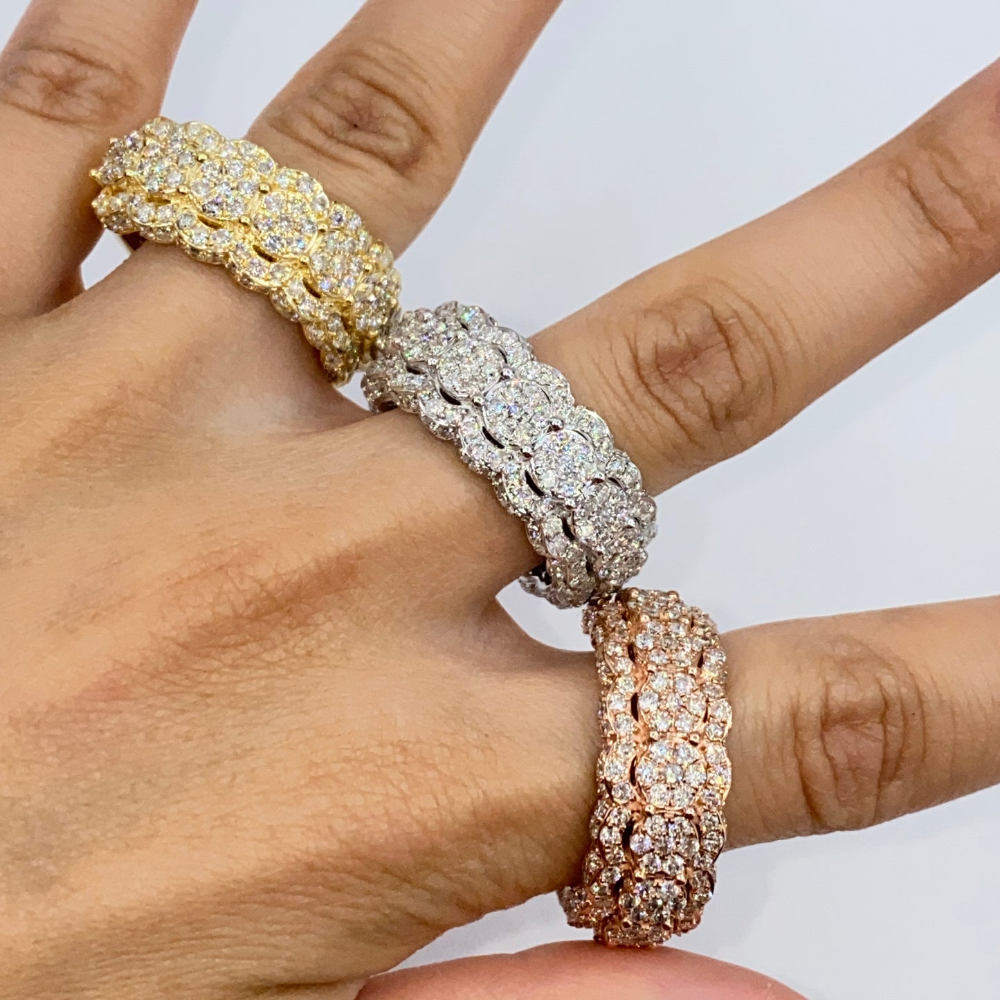 10K/14K 10MM Iced Diamond Ring