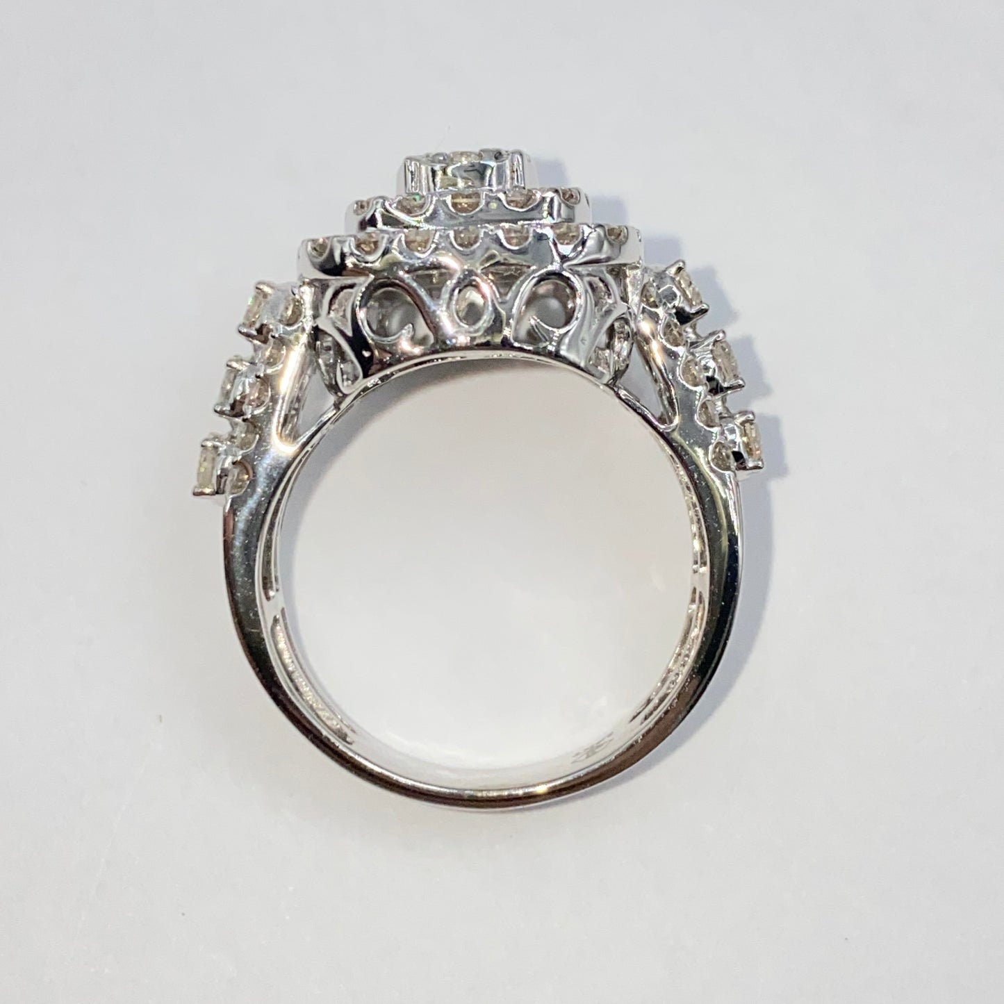 14K 14.2MM Rounded Square Engagement Ring