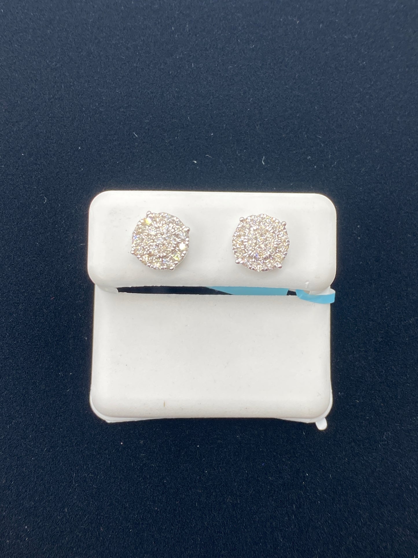10K Round Diamond Stud Earrings