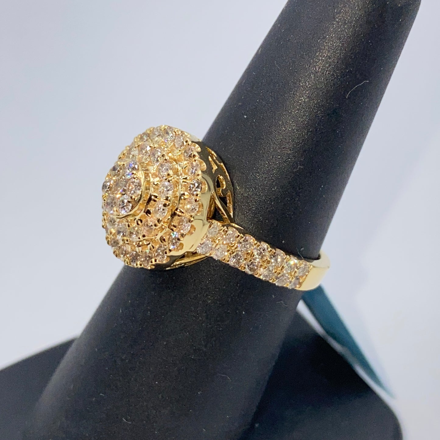 14K 14M Cake Diamond Ring