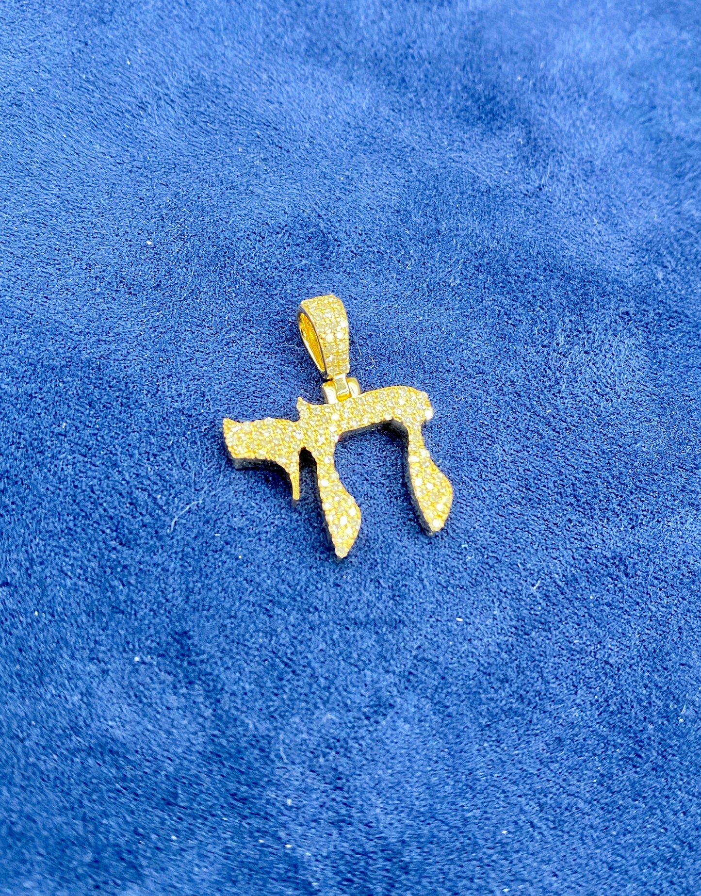 14K Chai Diamond Pendant