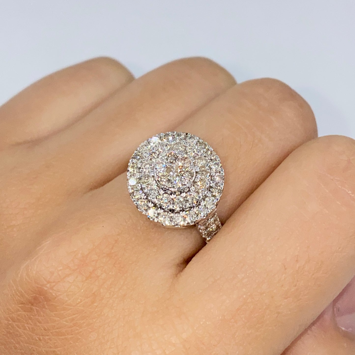 14K 14M Cake Diamond Ring