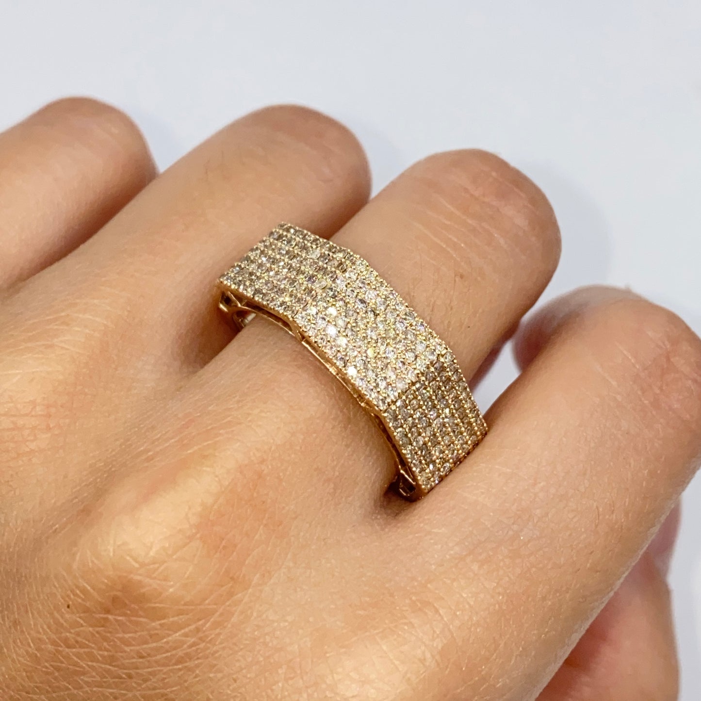 10K 8.2MM Iced Diamond Ring