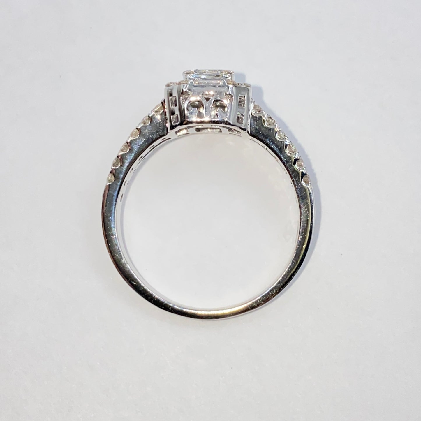 14K Noble Rectangle Diamond Baguette Ring