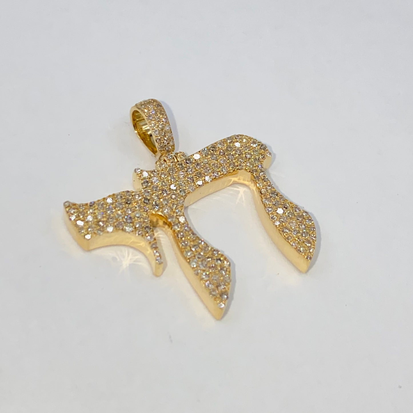 14K Chai Diamond Pendant