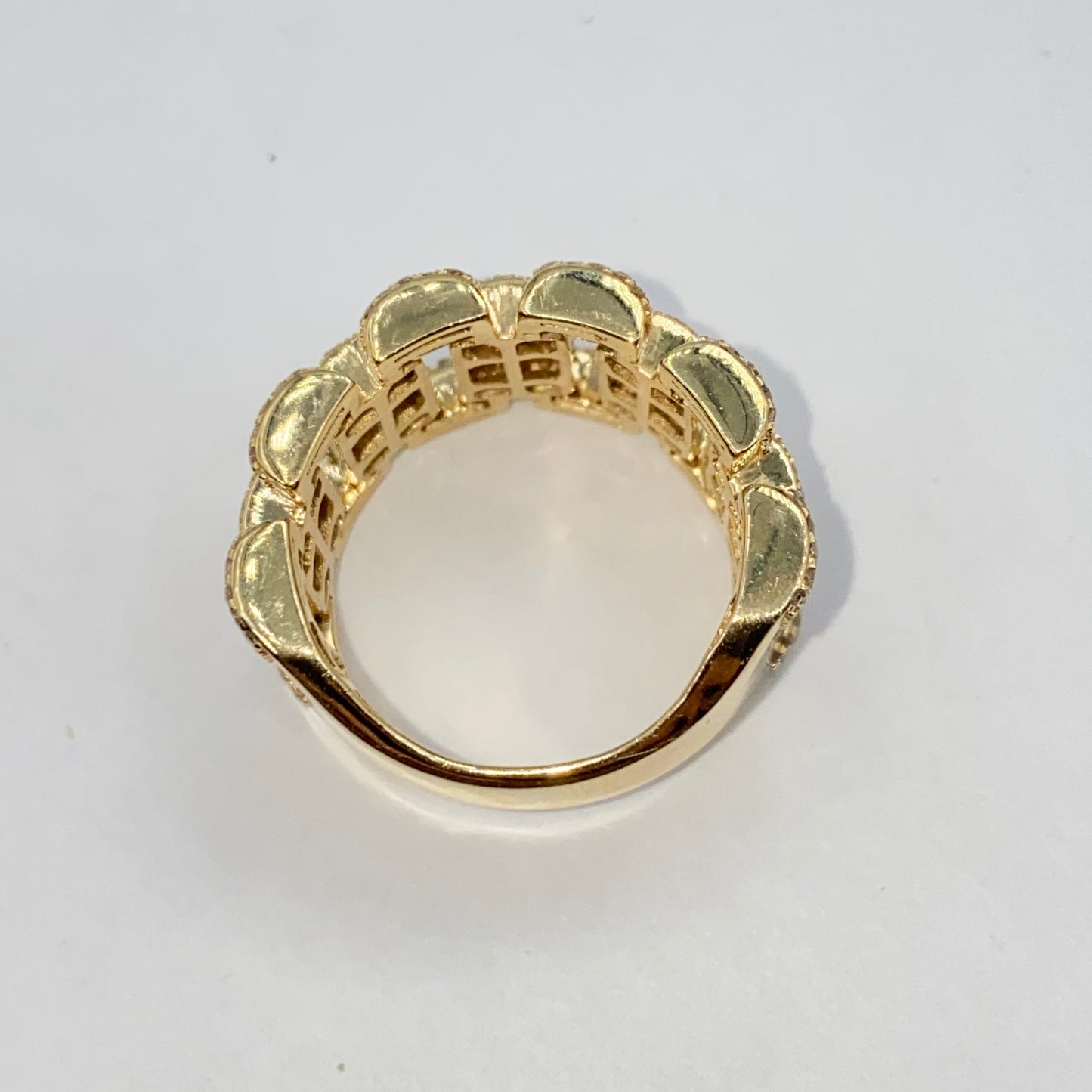 10K/14K 15MM Watchband Diamond Ring