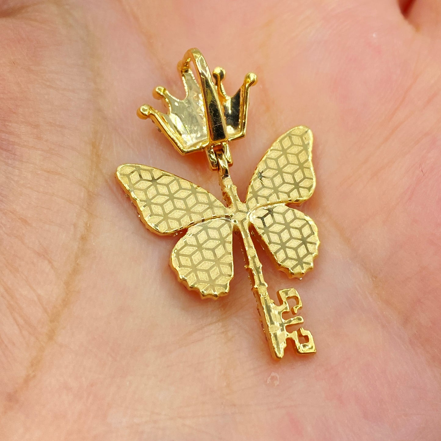 14K Monarchy Butterfly Diamond Pendant