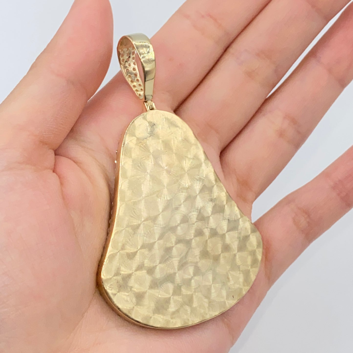 14K Luck Chinese Diamond Pendant