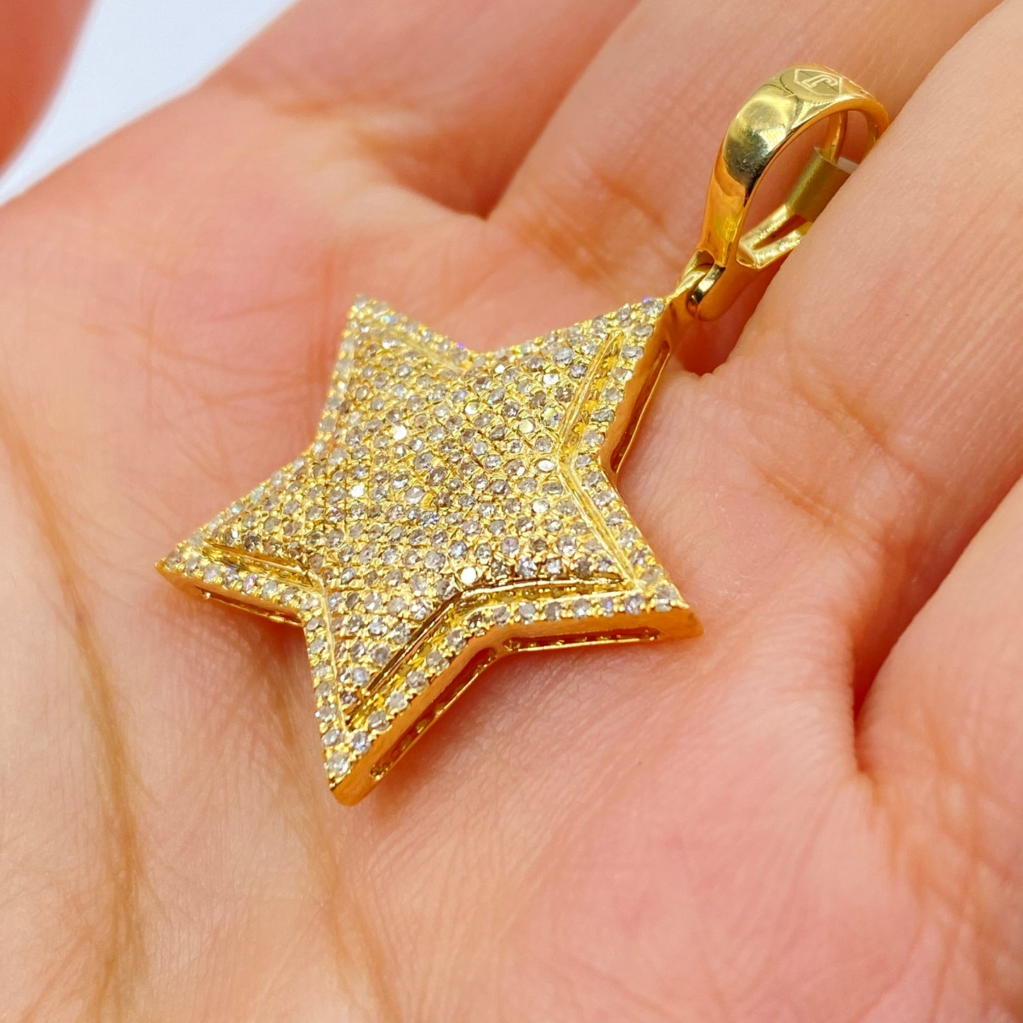 10K Cosmic Star Diamond Pendant