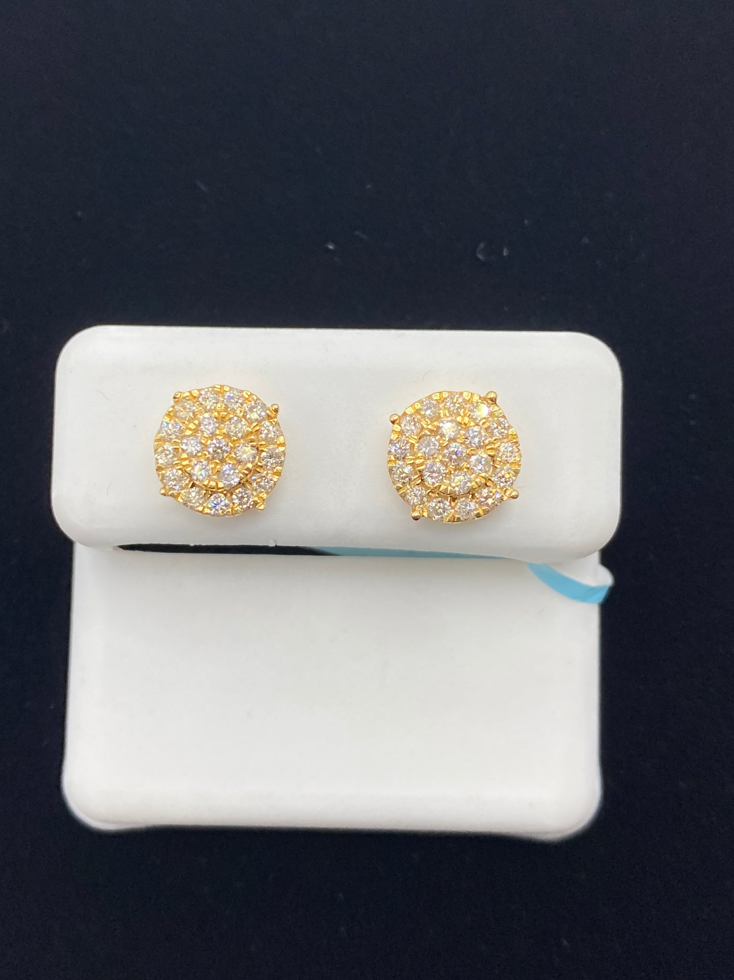 10K Round Diamond Stud Earrings