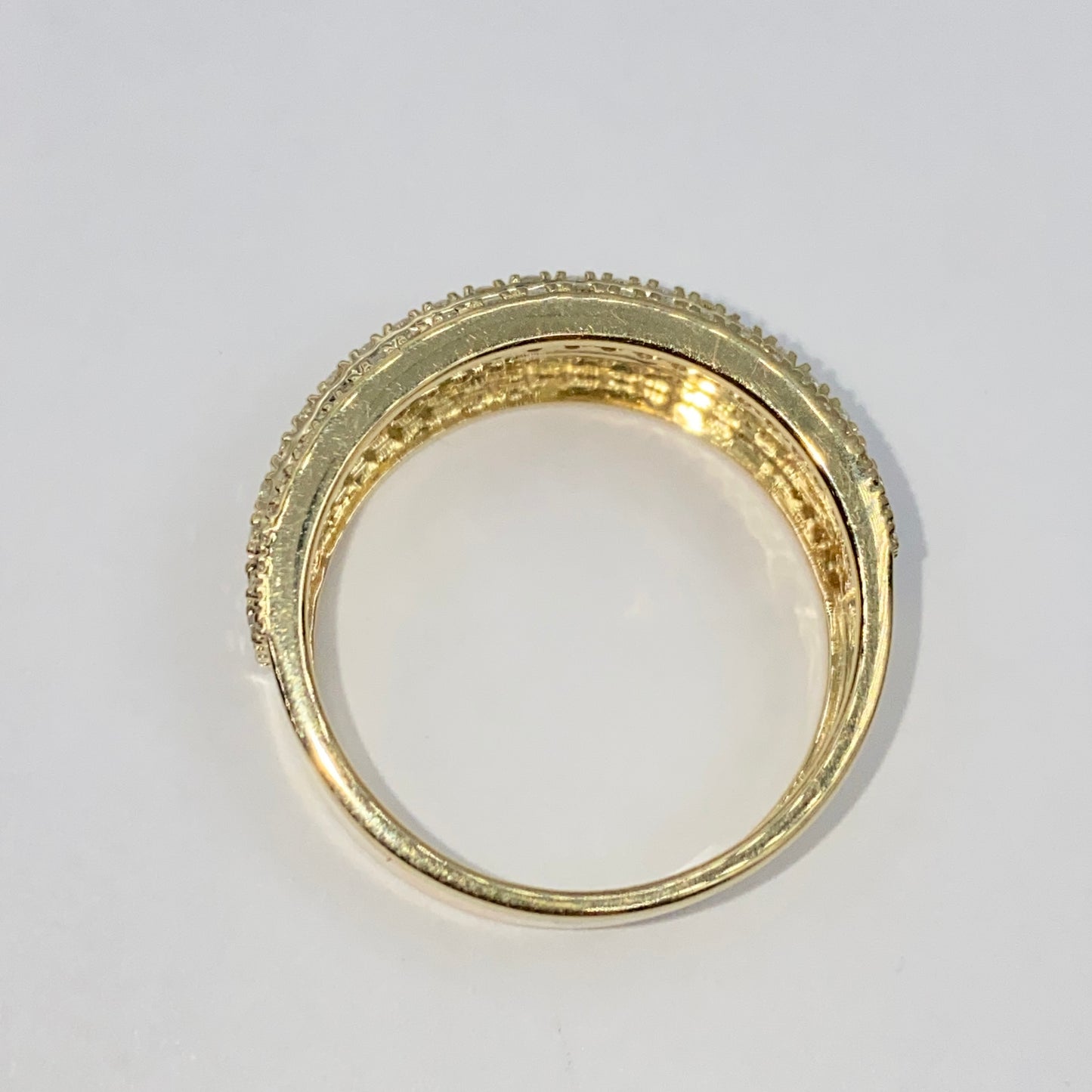 10K 9MM Pave Diamond Ring Band