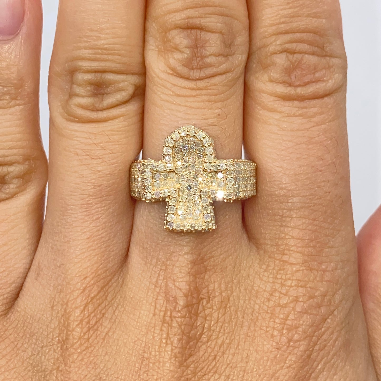 14K Ankh Diamond Ring