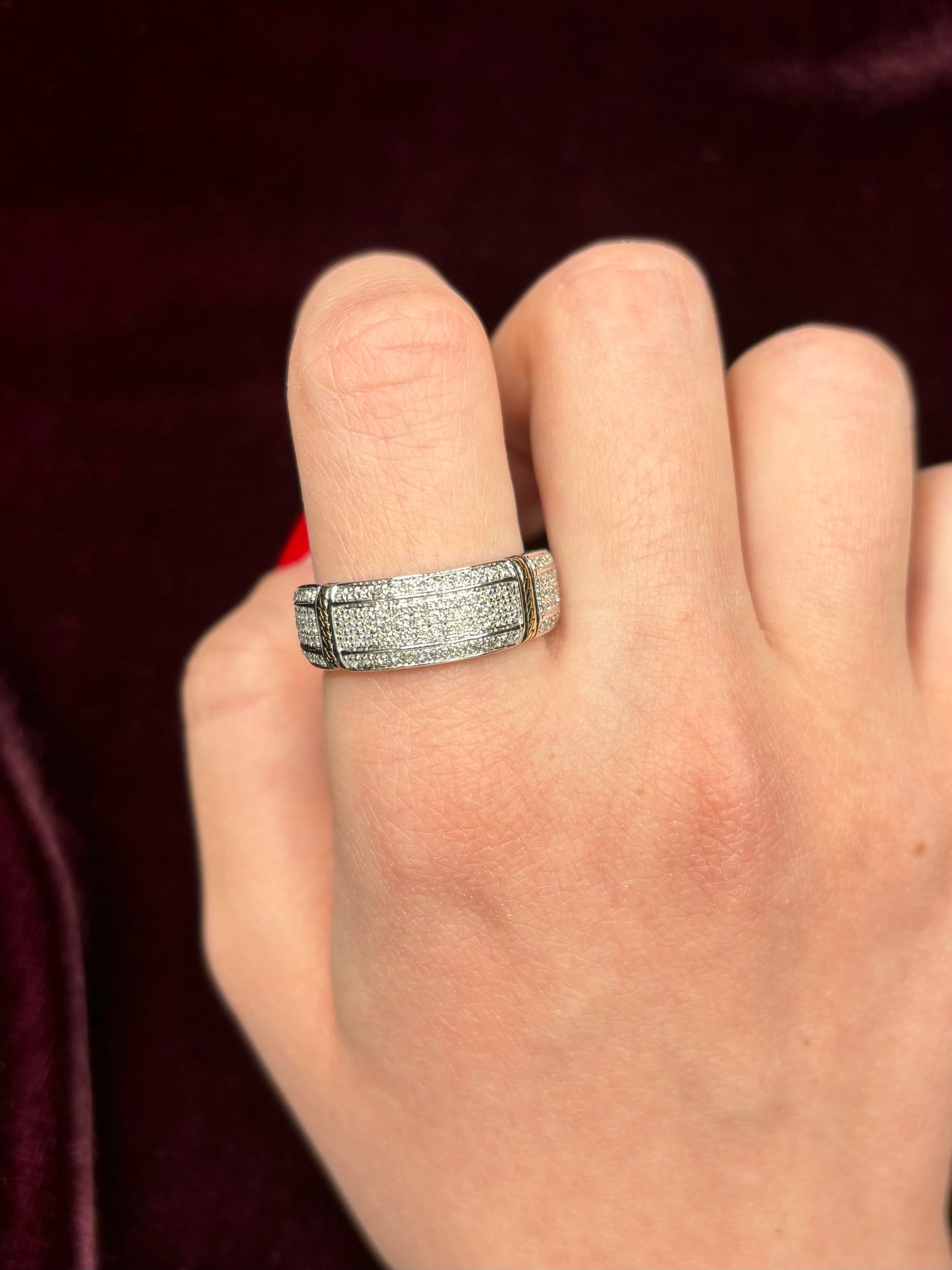 10K DIAMOND ARMOR RING BAND