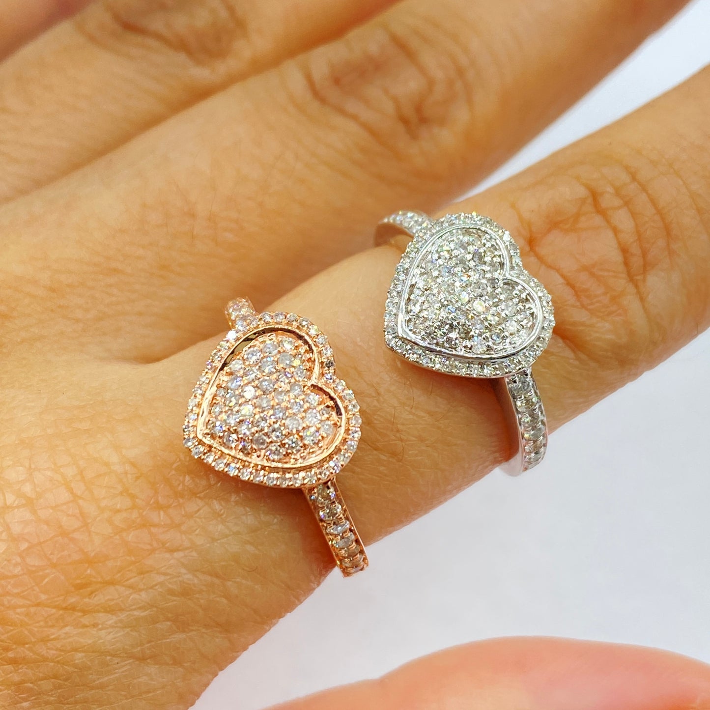 14K Lace Heart Diamond Engagement Ring