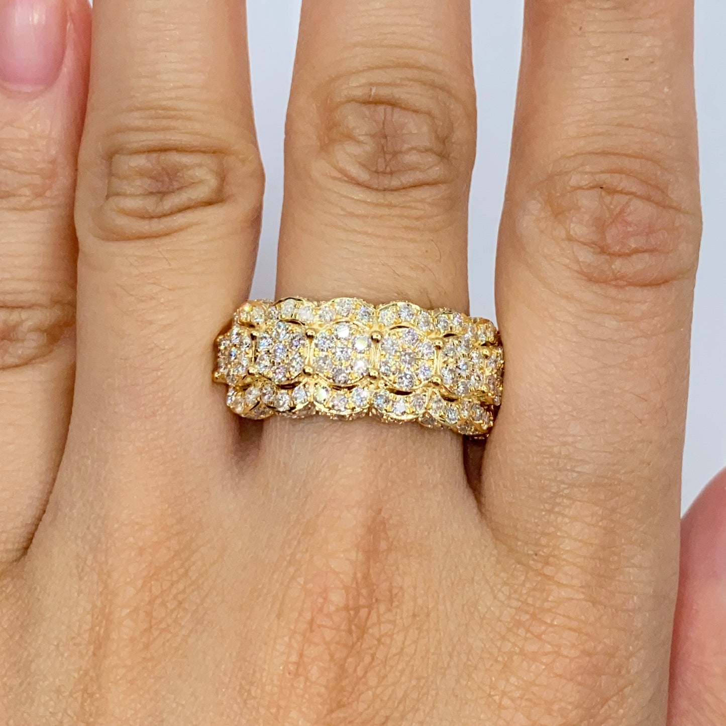 10K/14K 10MM Iced Diamond Ring