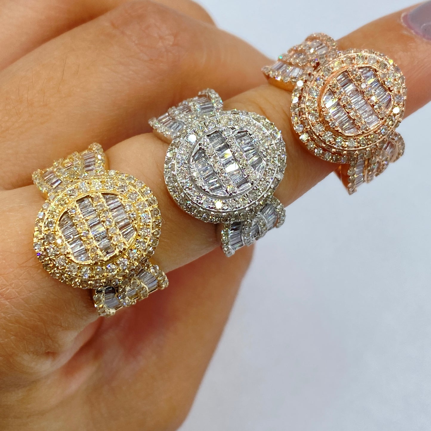 14K Championship Diamond Baguette Ring