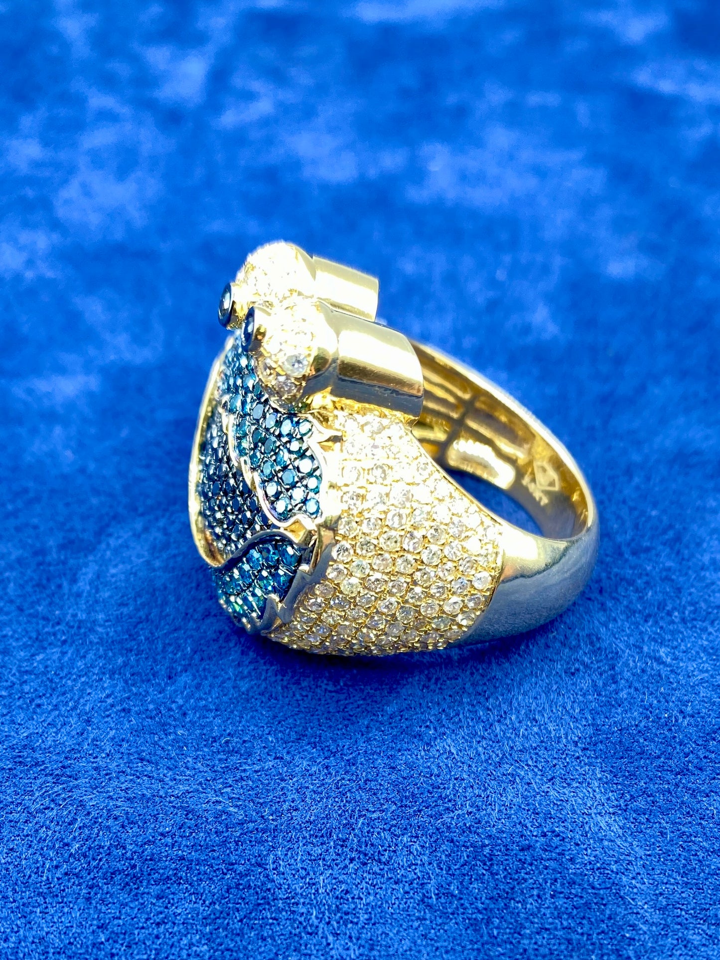 14K Diamond Cookie Monster Ring