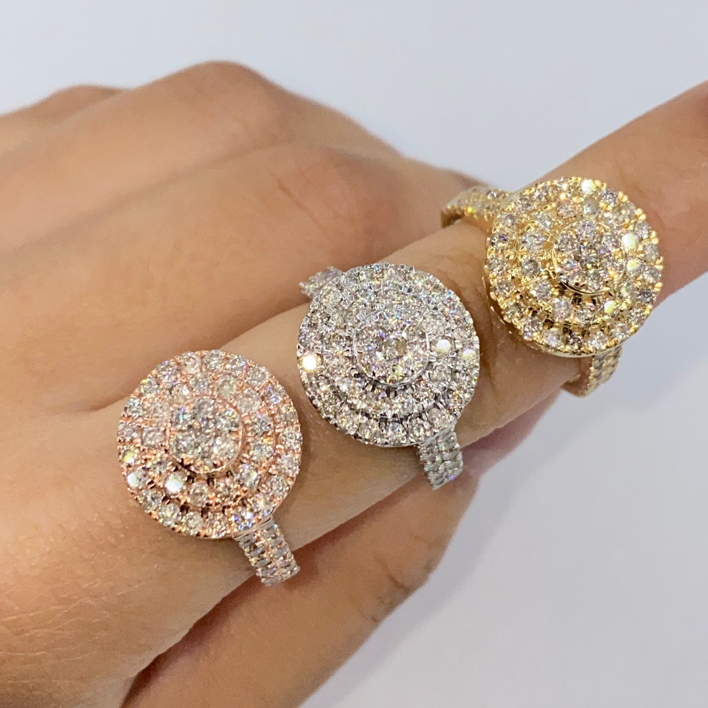 14K 14M Cake Diamond Ring
