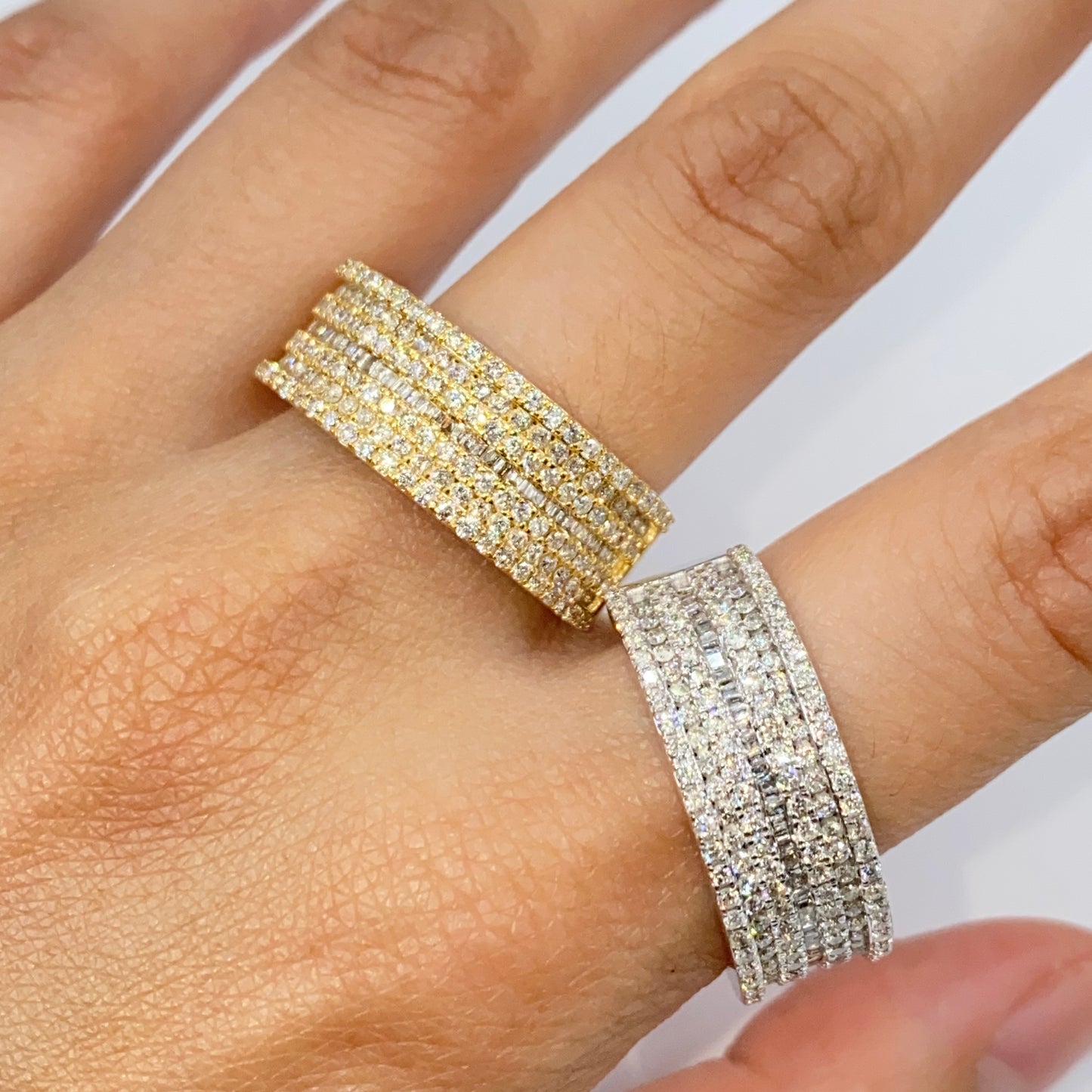 14K Courage Diamond Baguette Stack Ring