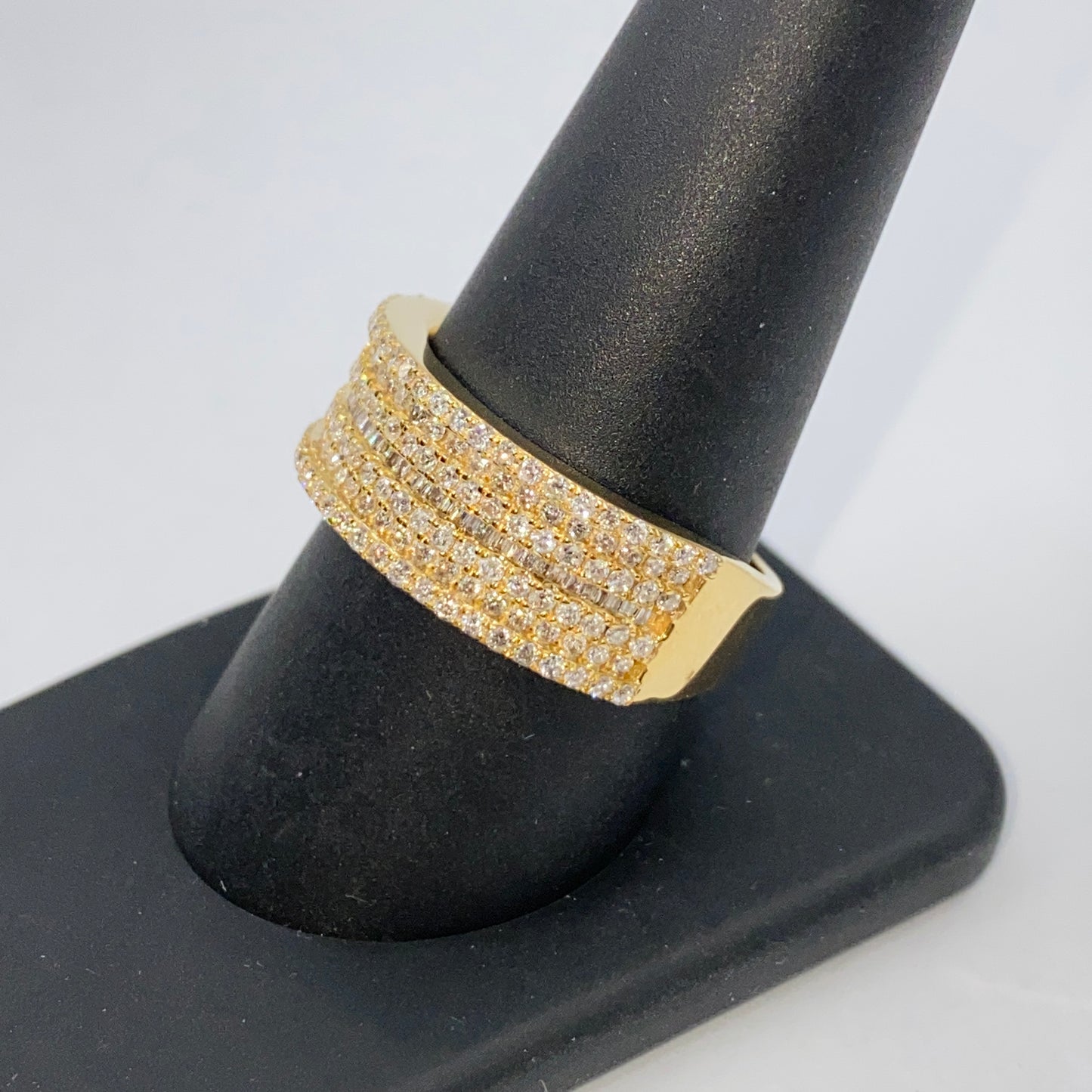 14K Courage Diamond Baguette Stack Ring