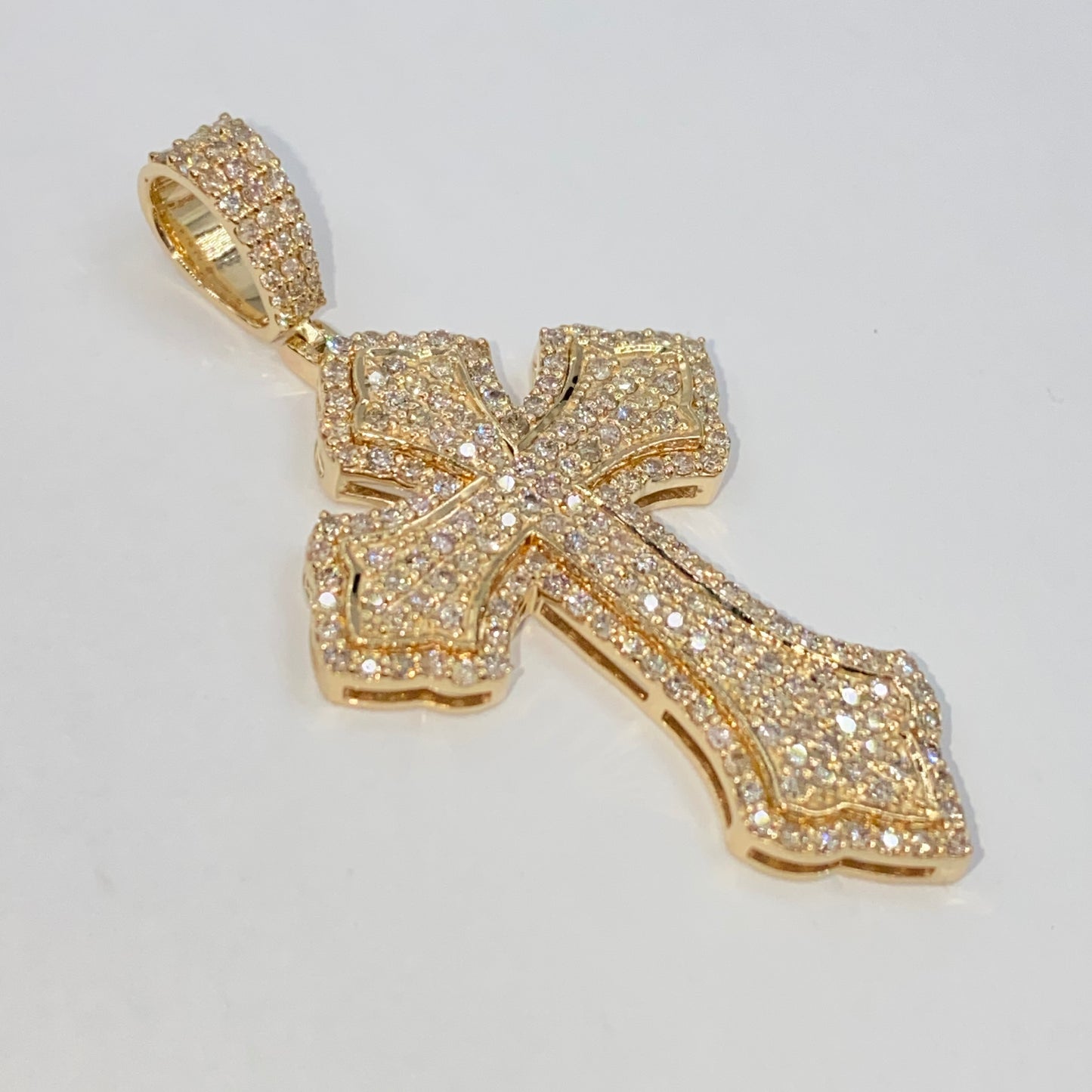 14K Romance Cross Diamond Pendant