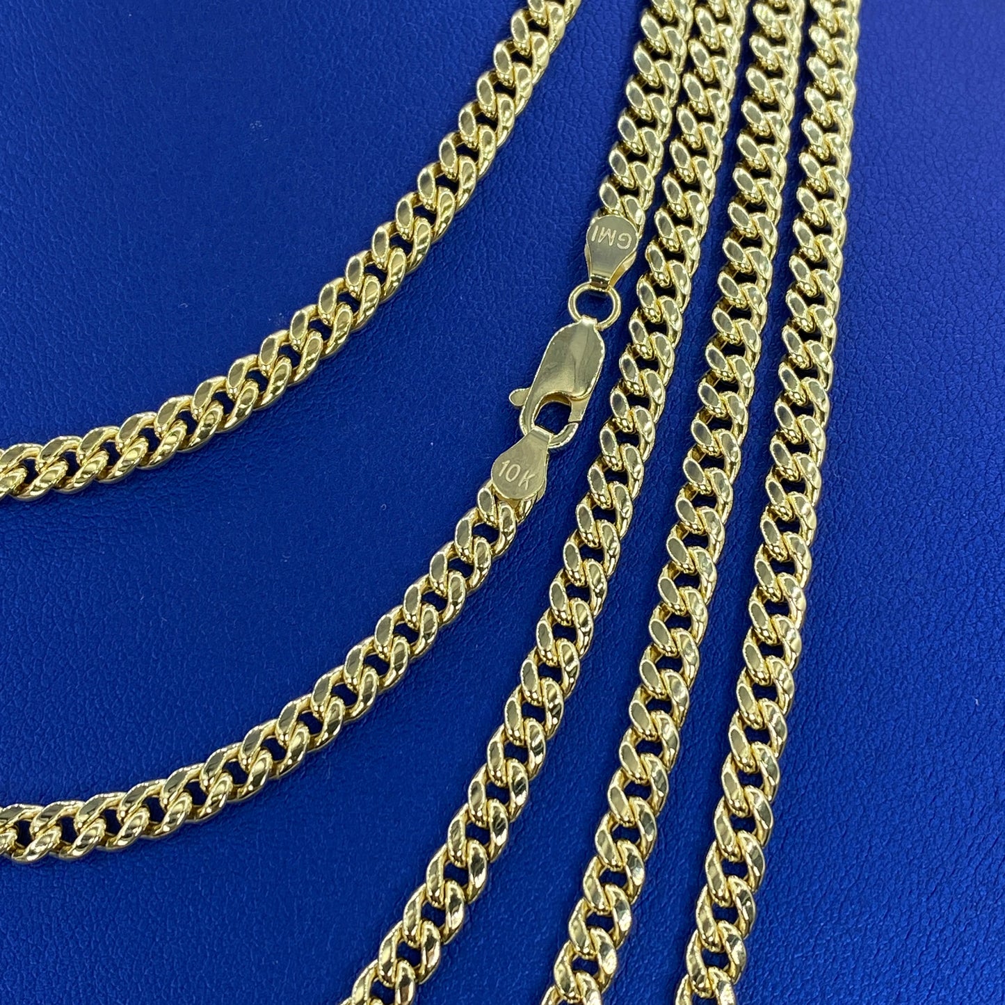 10K 3MM Miami Cuban Link Chain 16-24”