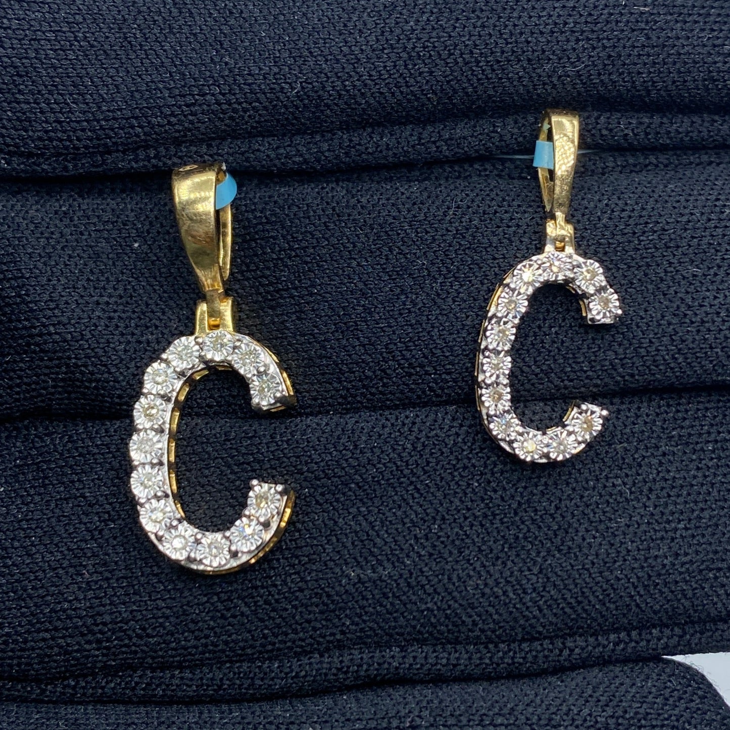 Pave Initial Letter Diamond Pendants Full Collection