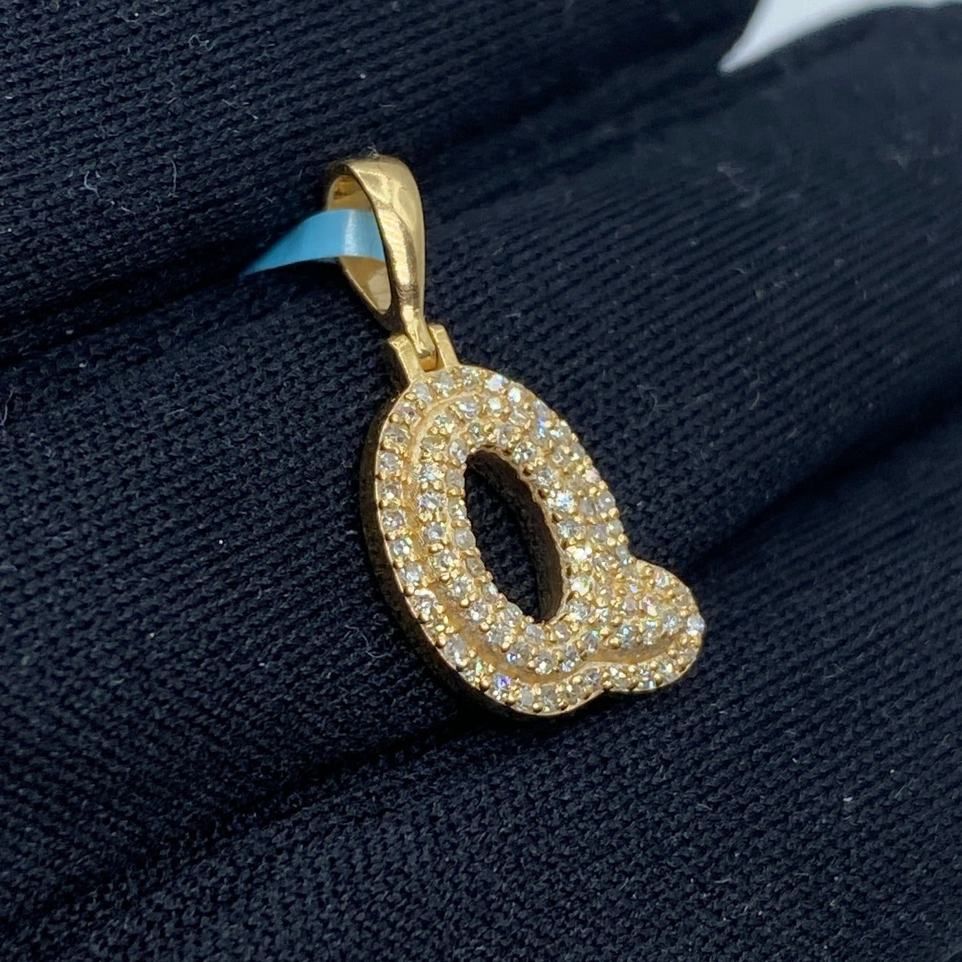 Bubble Initial Letter Diamond Pendant in 14K Full Collection