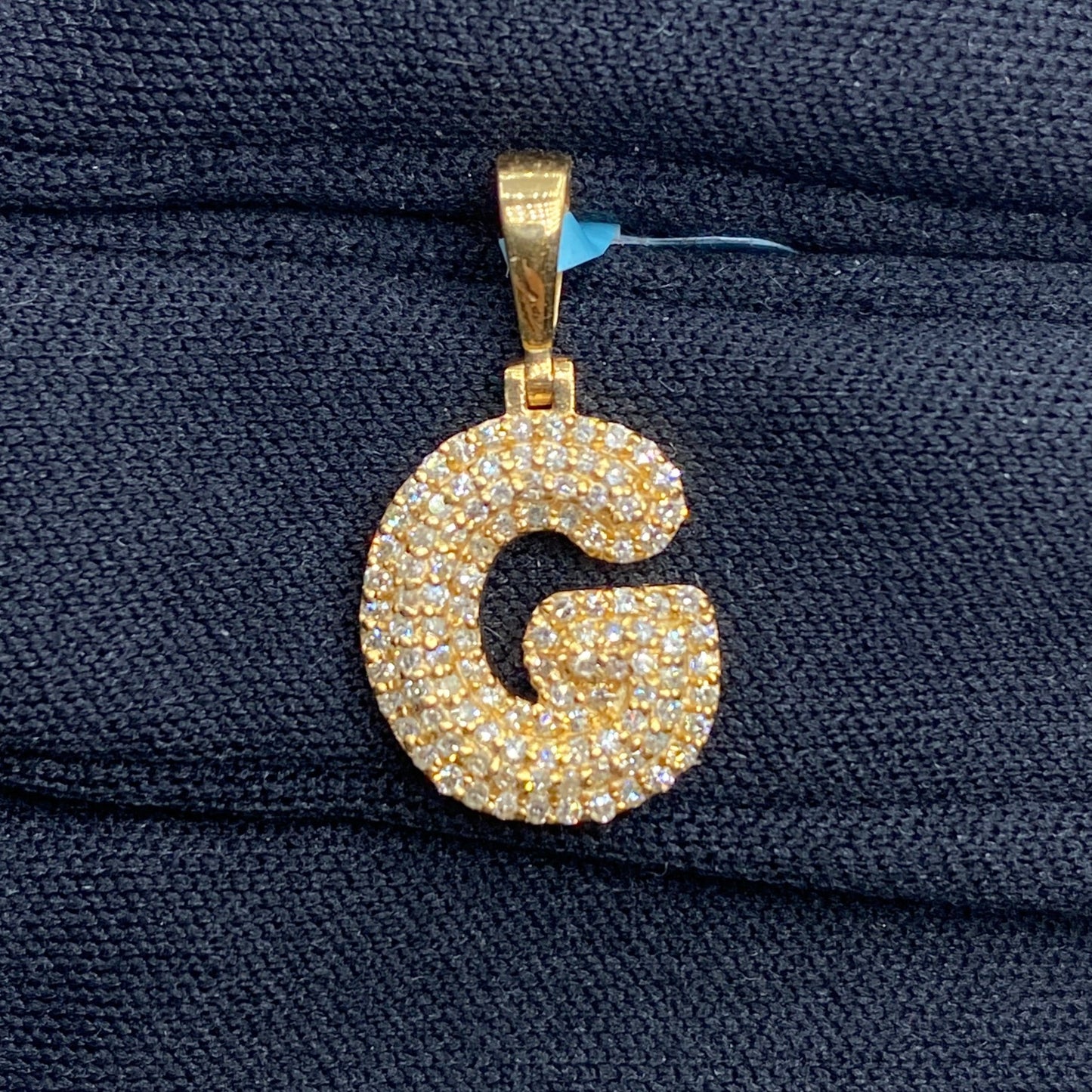 Bubble Initial Letter Diamond Pendant in 14K Full Collection