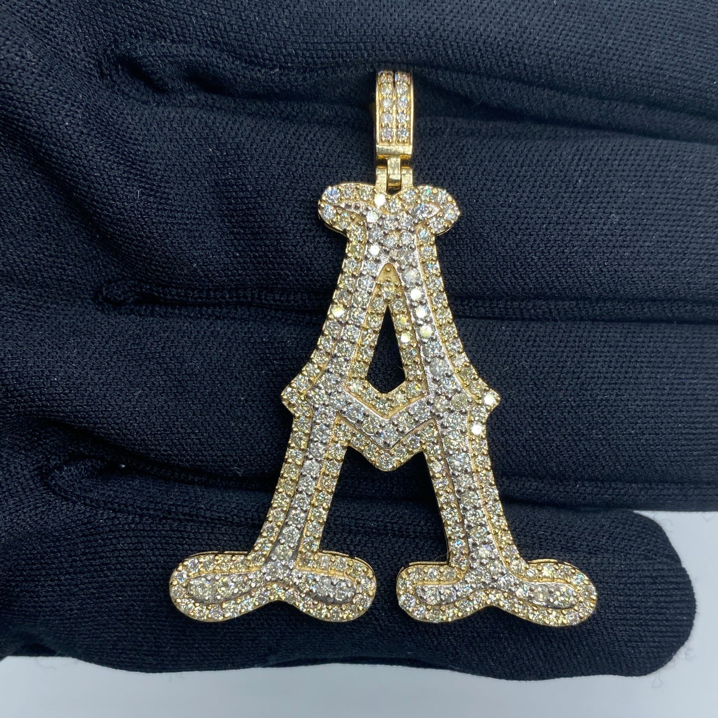 Old English Initial Letter Diamond Pendants Full Collection