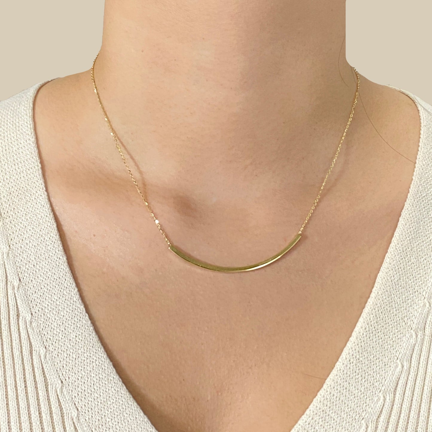 Smiley Face Ladies Gold Necklace