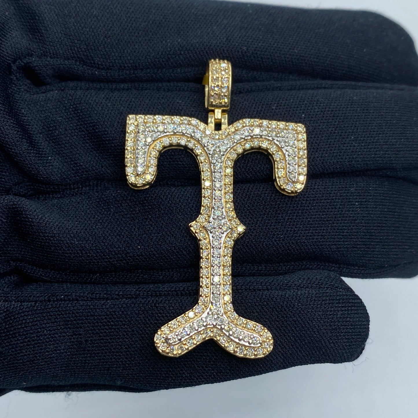 Old English Initial Letter Diamond Pendants Full Collection