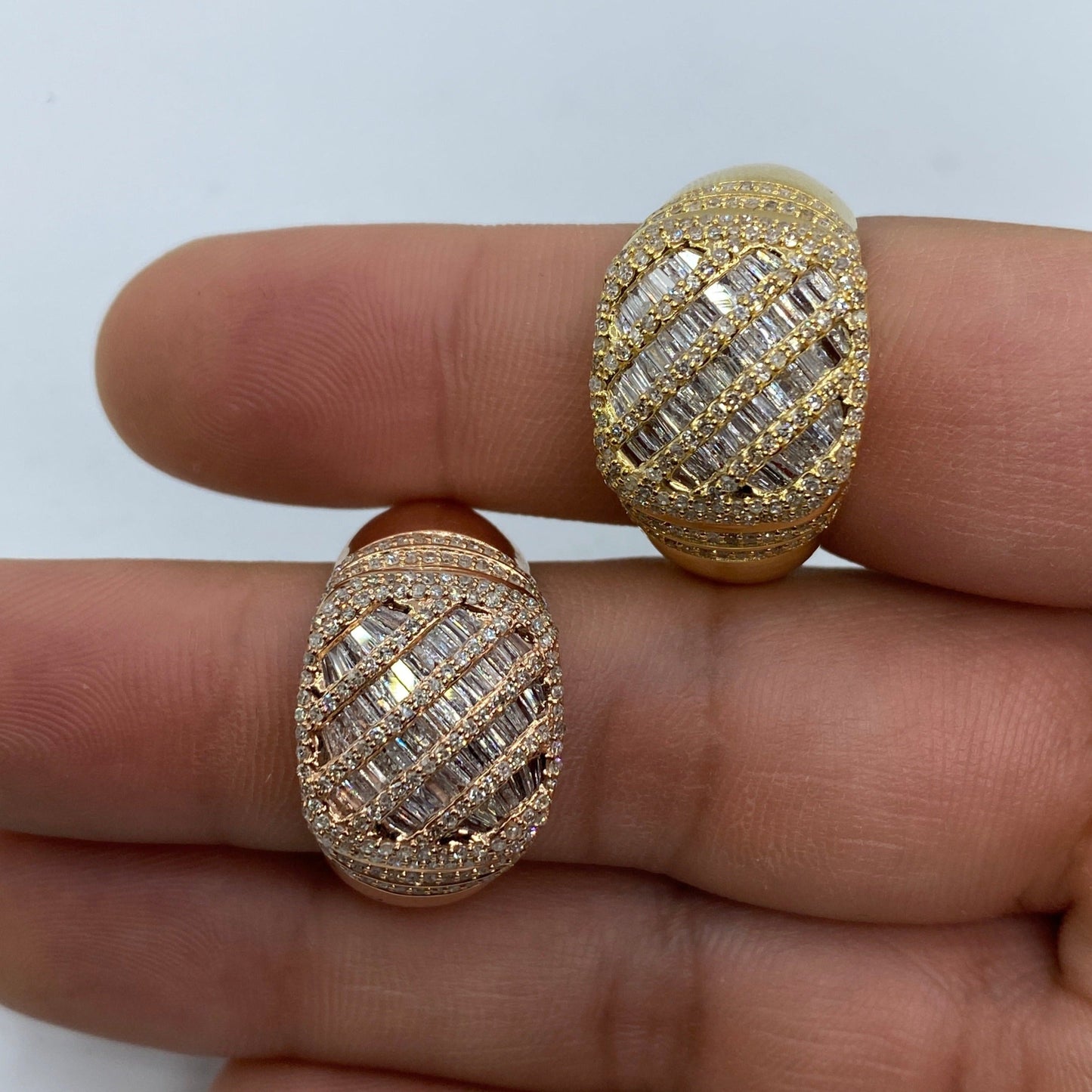10K Round Championship Diamond Baguette Ring