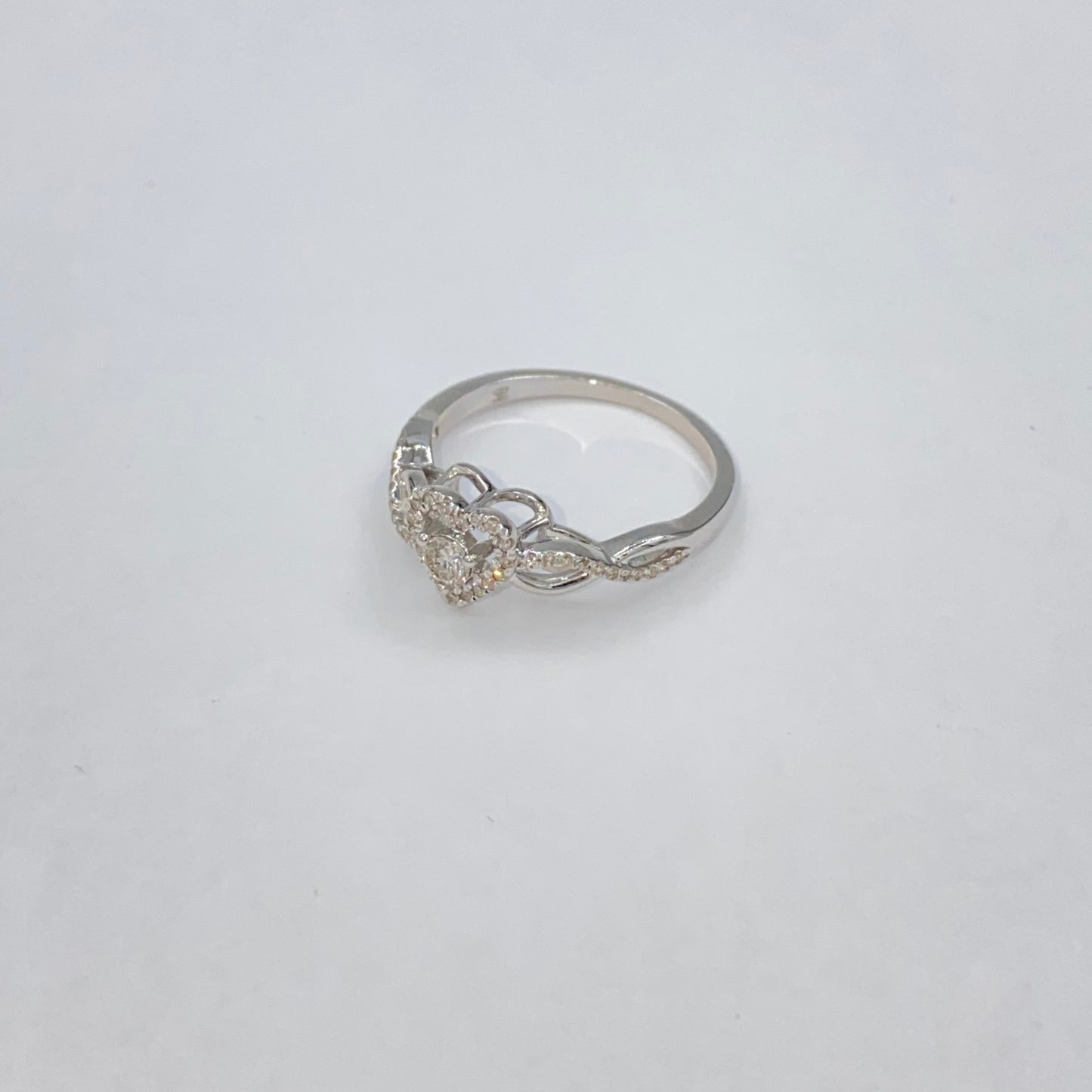 14K Infinity Heart Diamond Engagement Ring