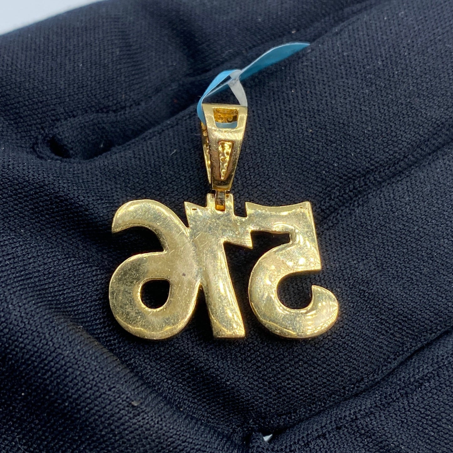 14K 516 Area Code Diamond Pendant
