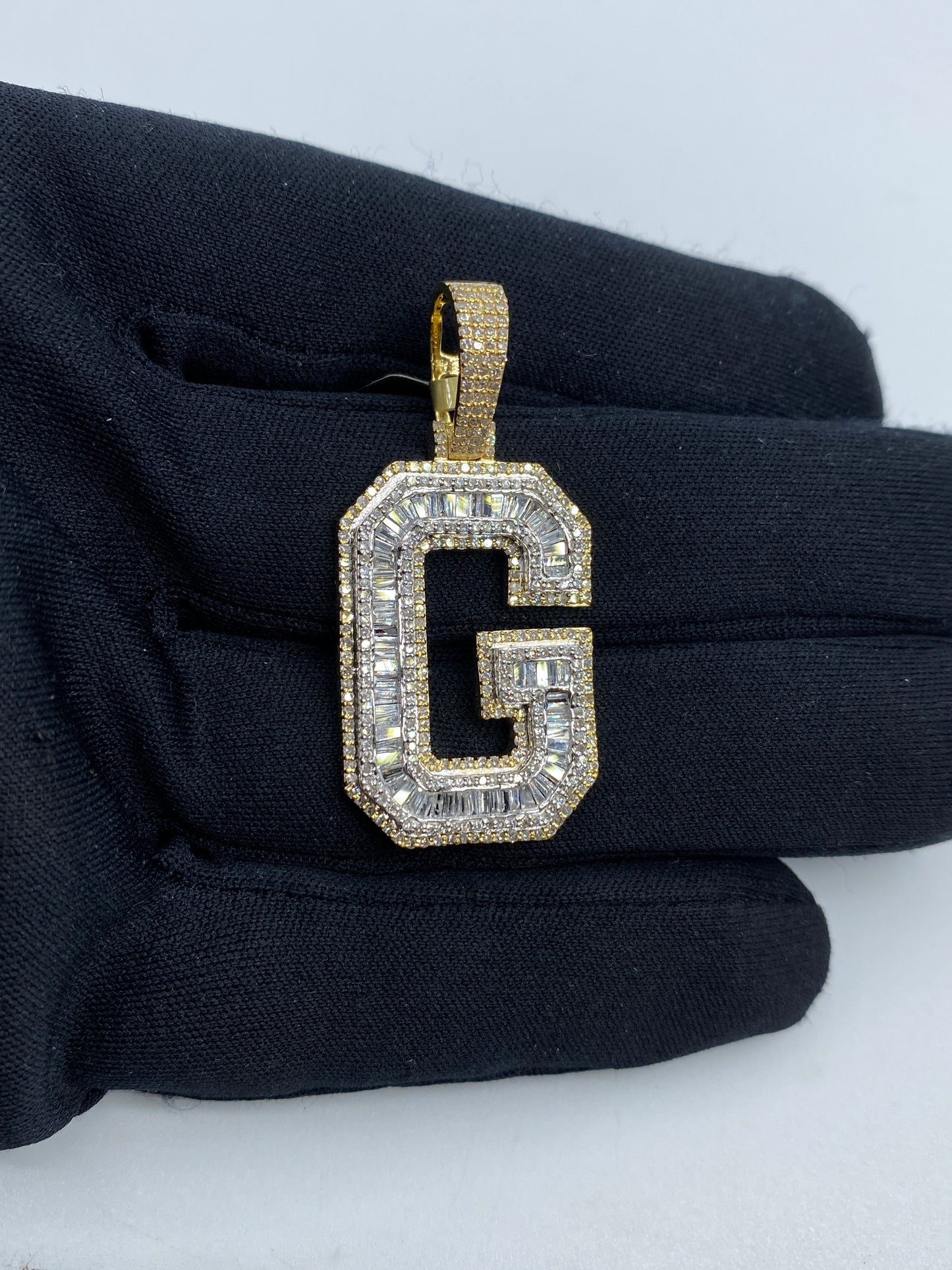 Initial G Baguette Pendant