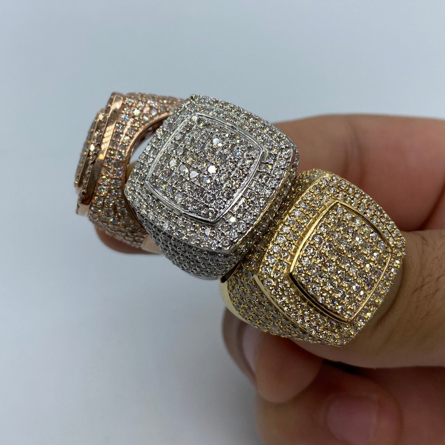 10K Jumbo Square Diamond Ring