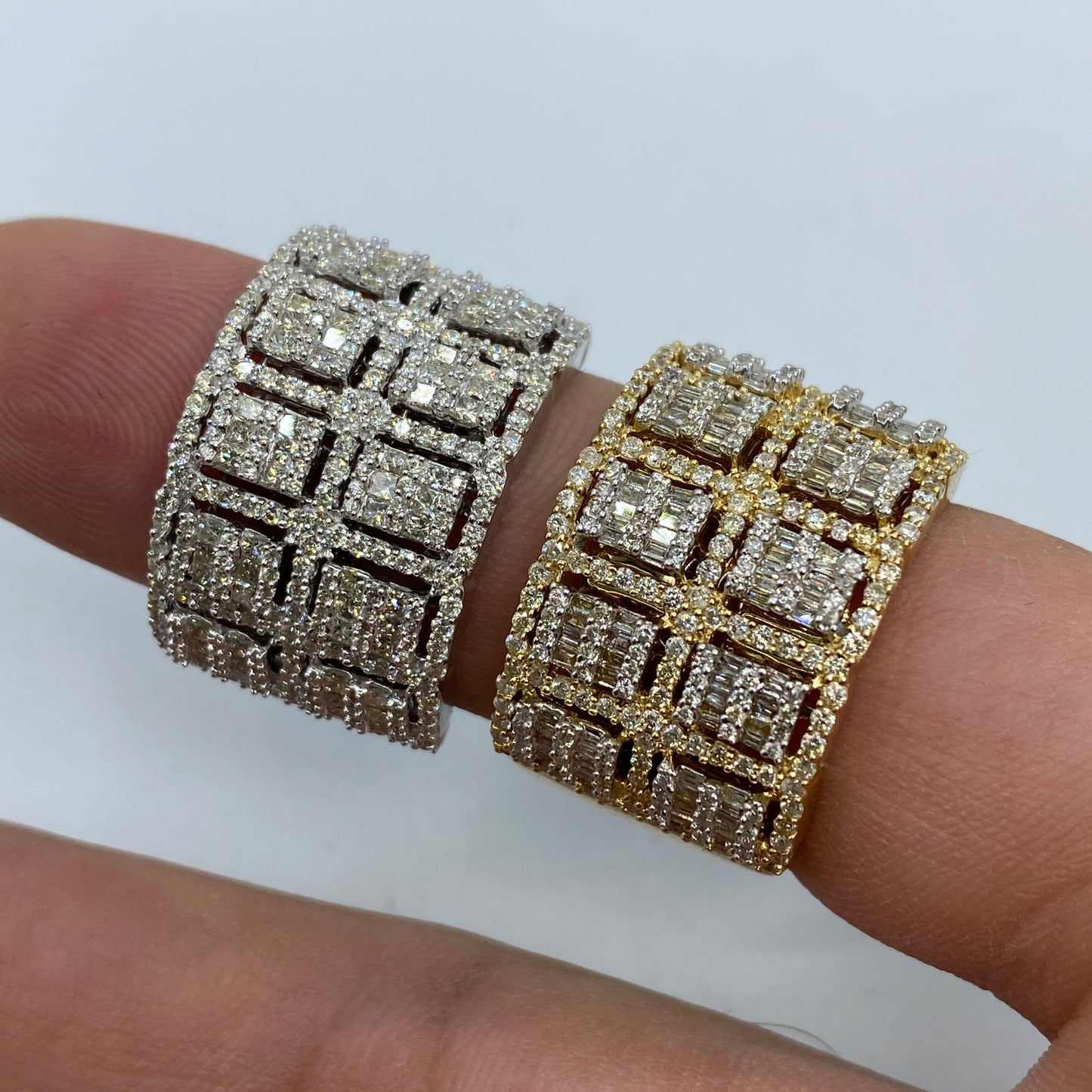 14K French Dual Diamond Baguette Ring