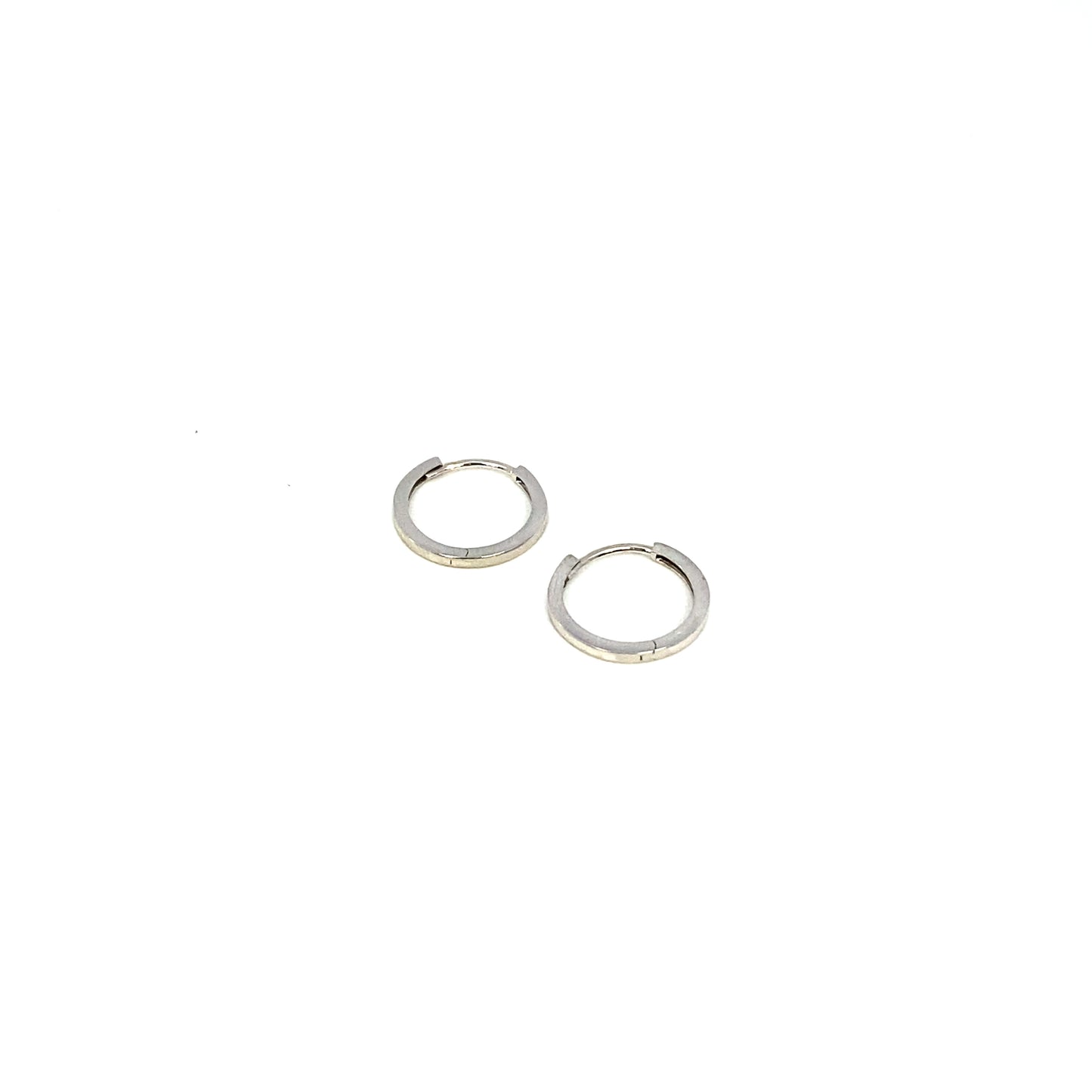 14K Solid Gold Slim Hoop Earrings