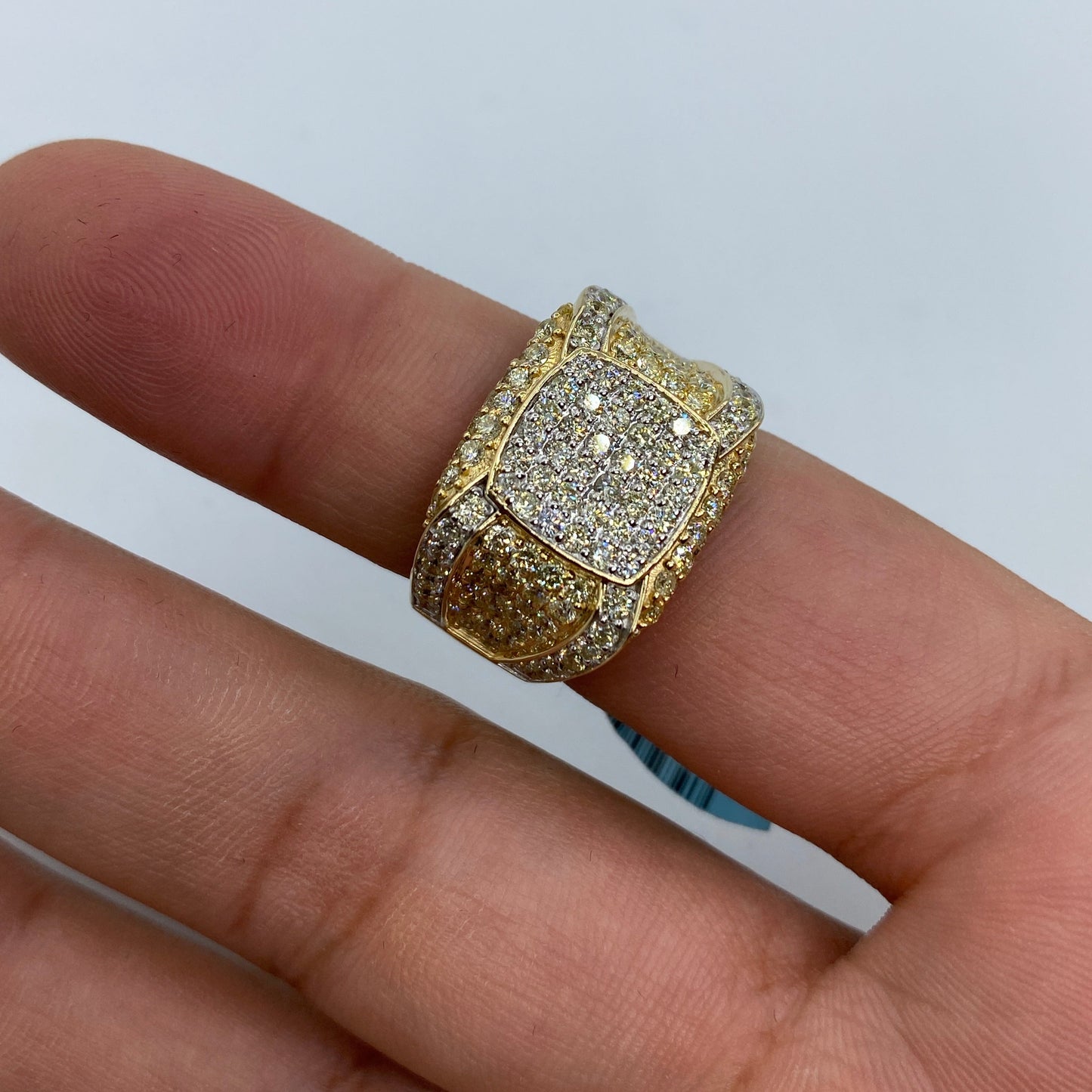 14K Roman Square Diamond Ring