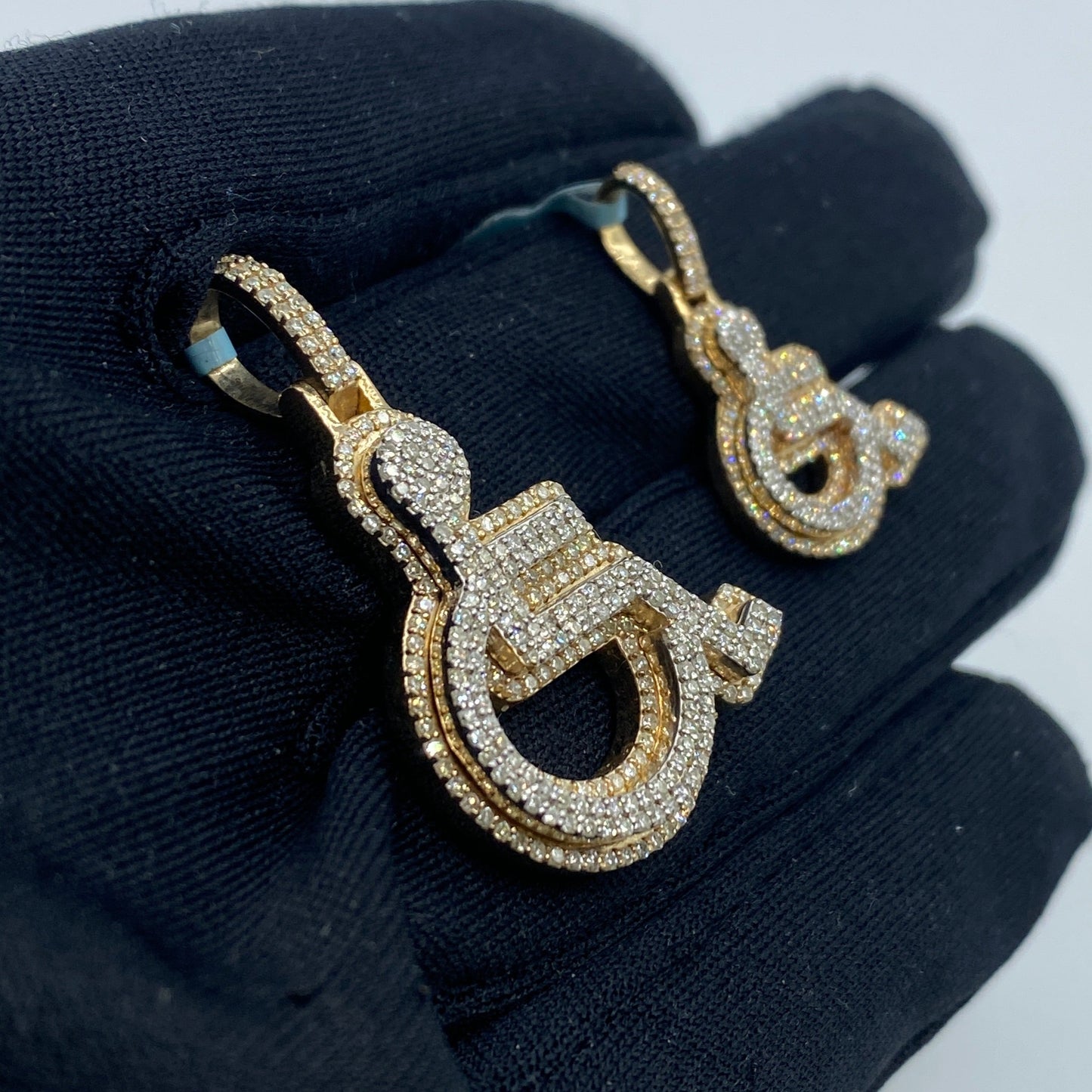 14K Handicap Wheelchair Diamond Pendant