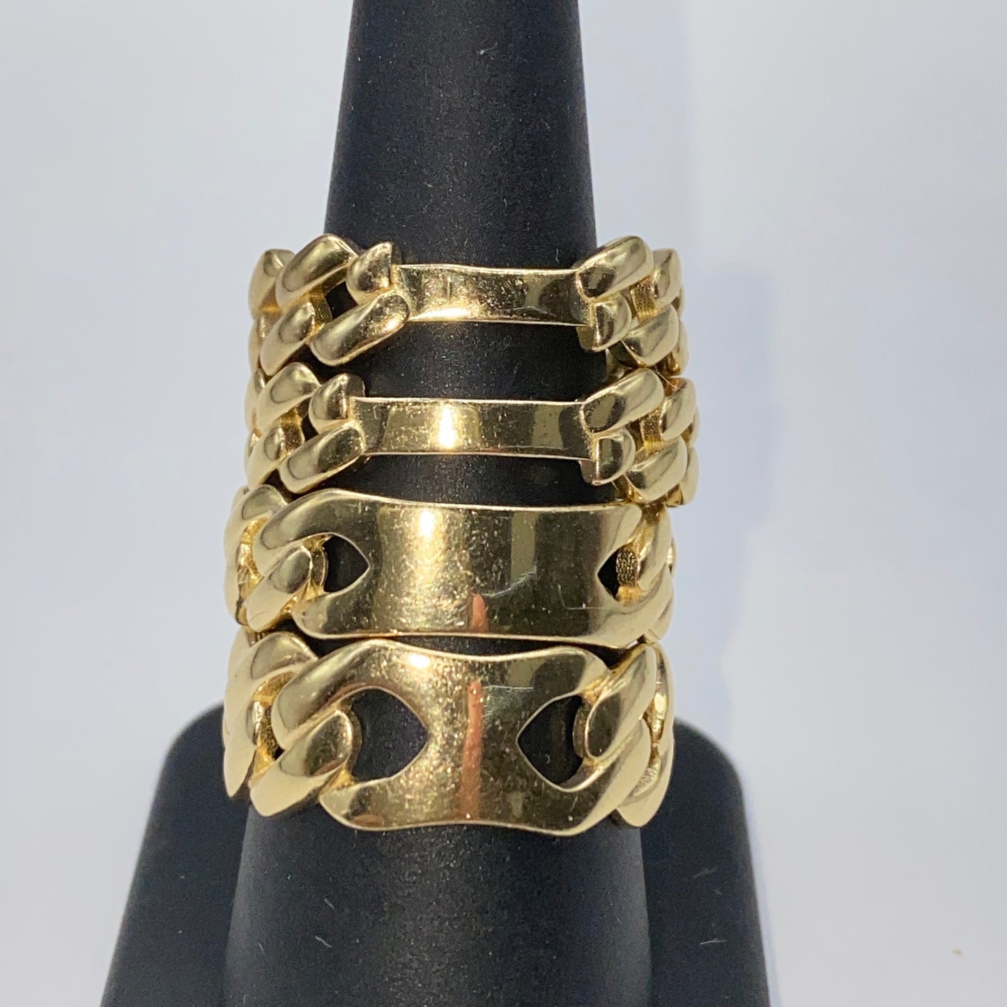 14K Gold Cuban Link Ring
