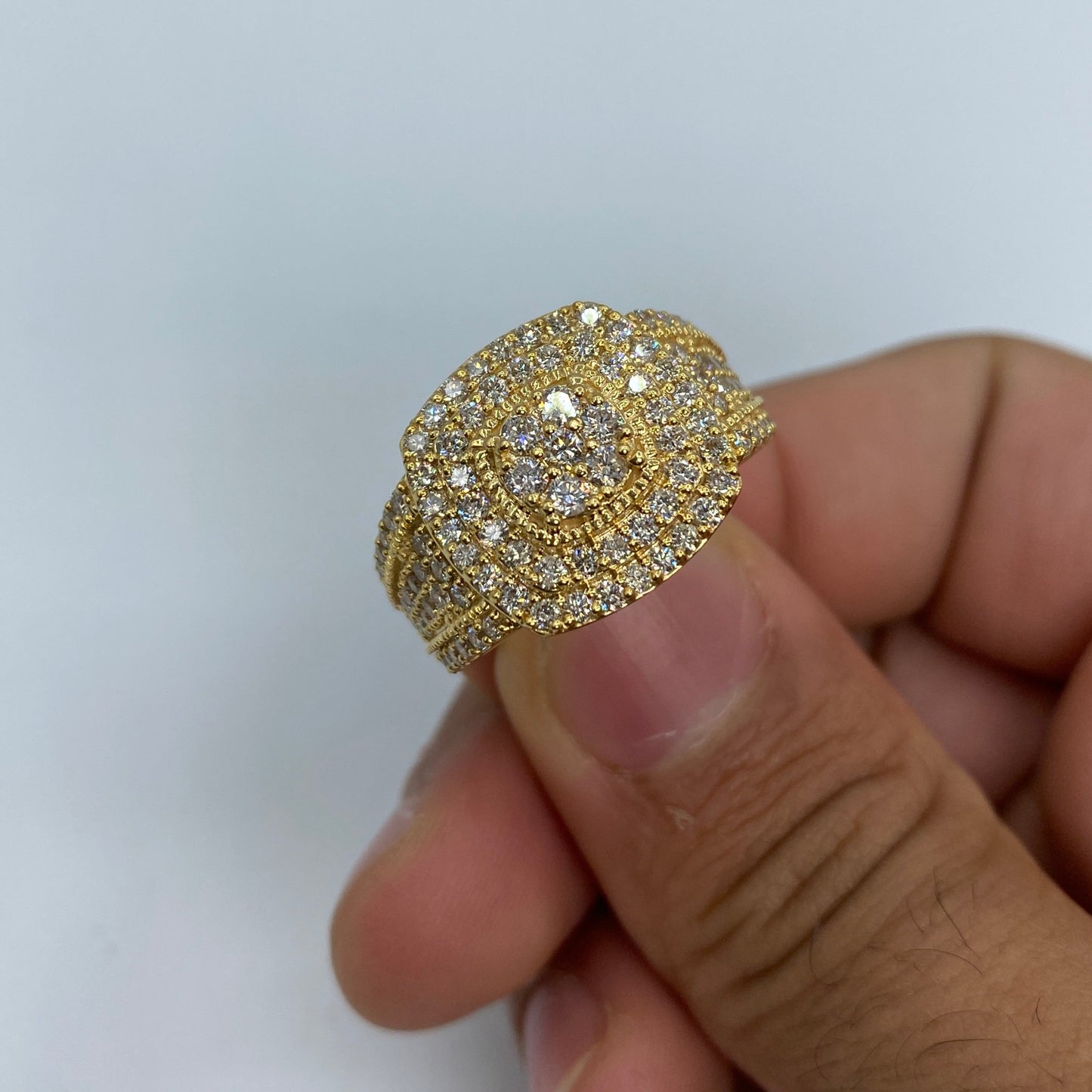 14K Square Barcelona Diamond Ring