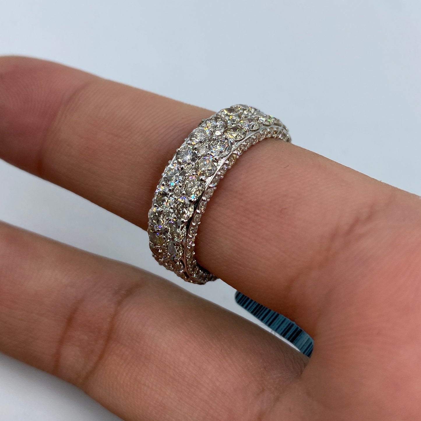 14K Diamond All Around Ring Band