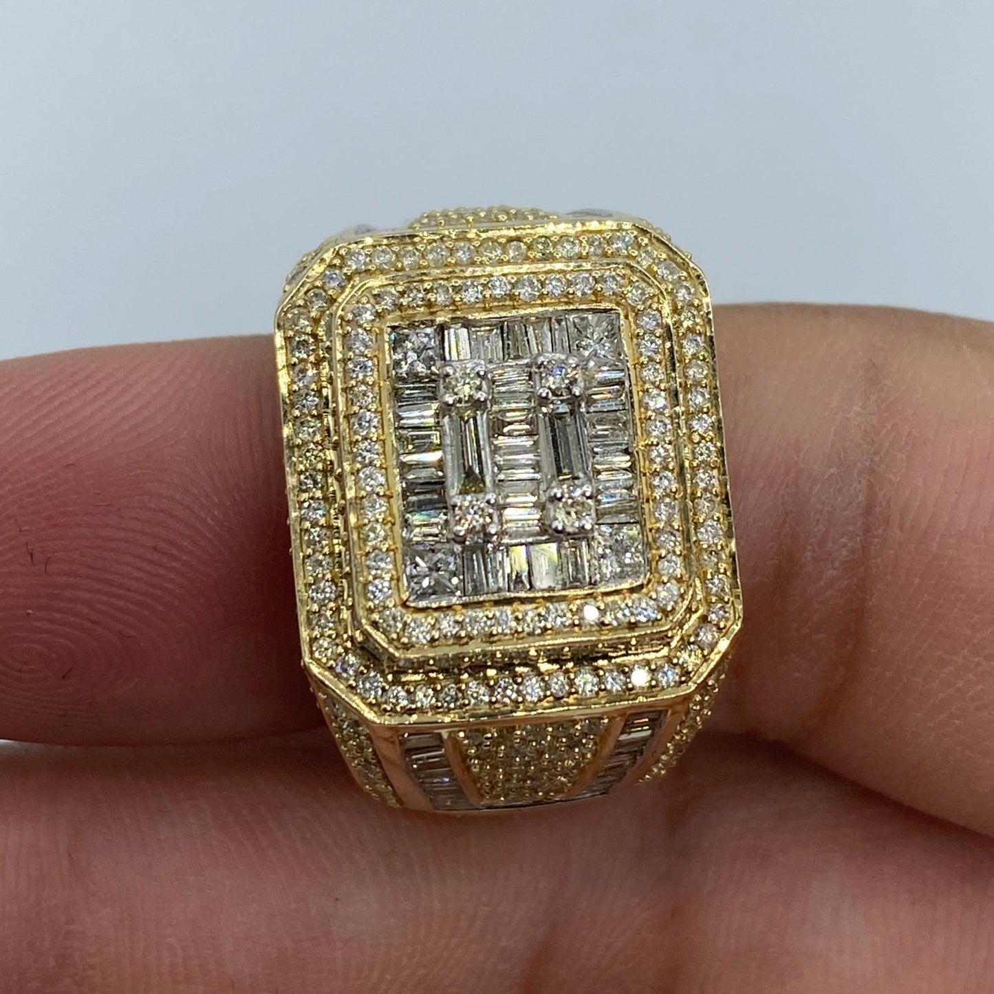 14K 18.4MM Champion Diamond Baguette Ring