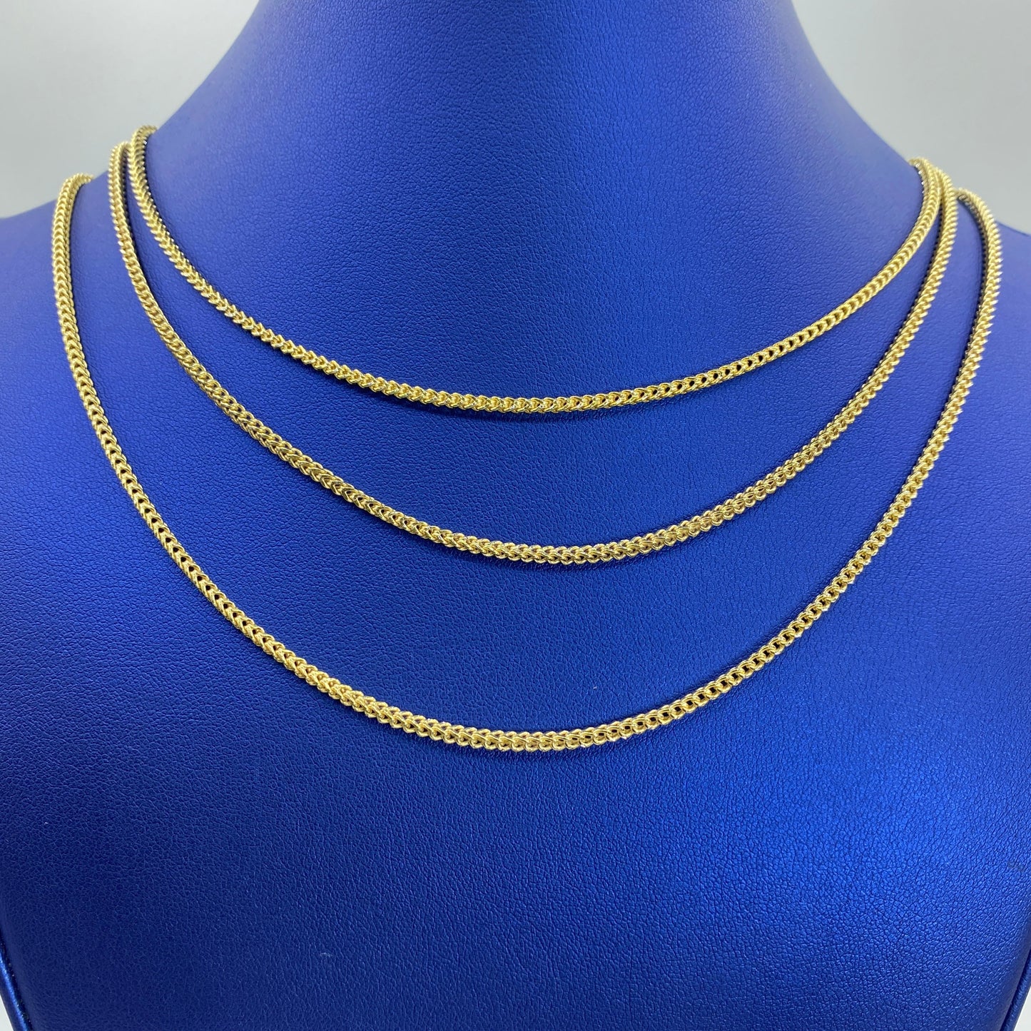 Franco Chain in Real 10K Yellow Gold Full Collection