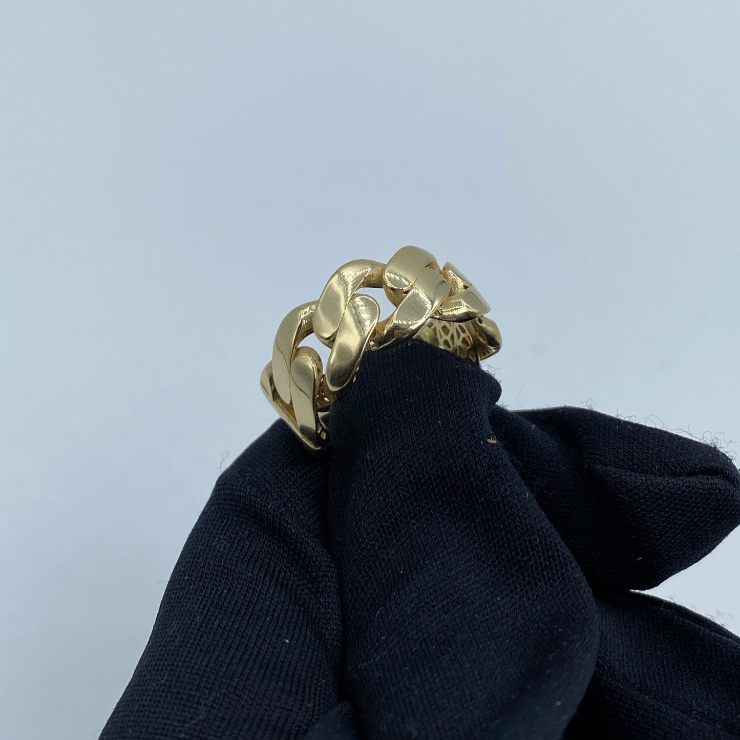 14K Gold 11MM Cuban Link Ring