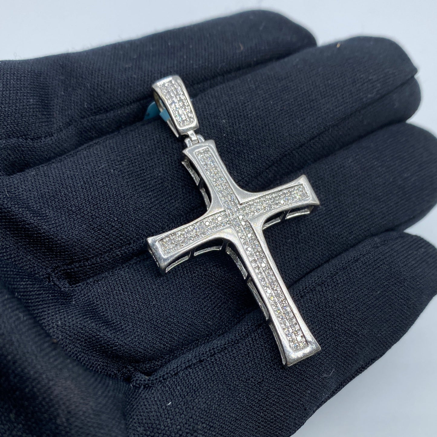 14K Latin Cross Diamond Pendant