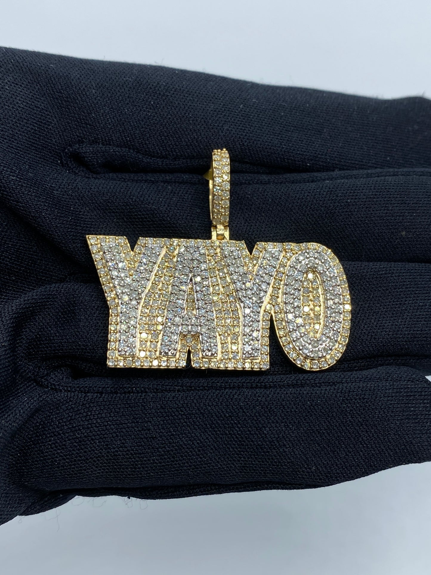 10K Yayo Name Diamond Pendant